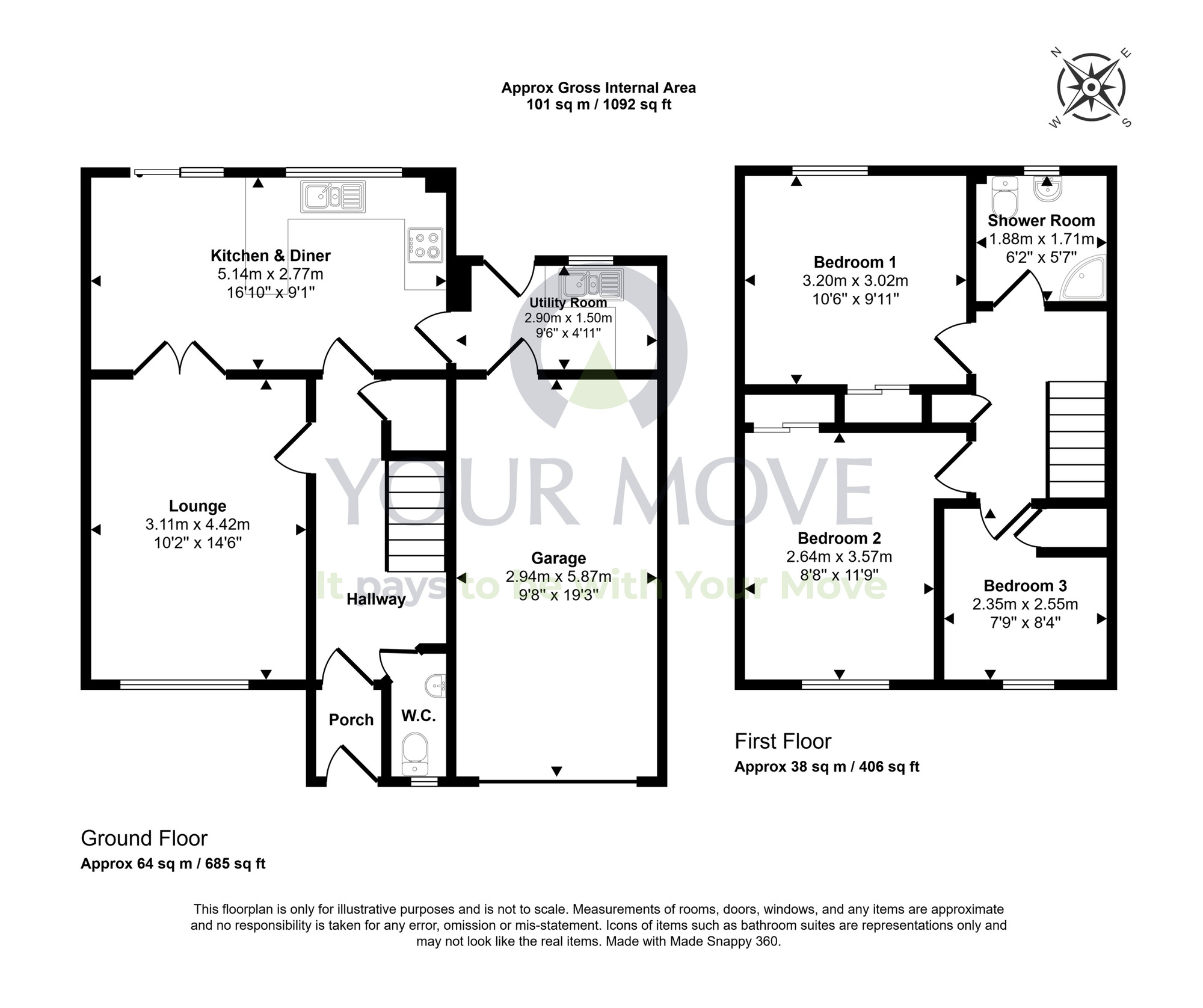Floorplan of 3 bedroom Detached House for sale, Spey Road, Fochabers, Moray, IV32