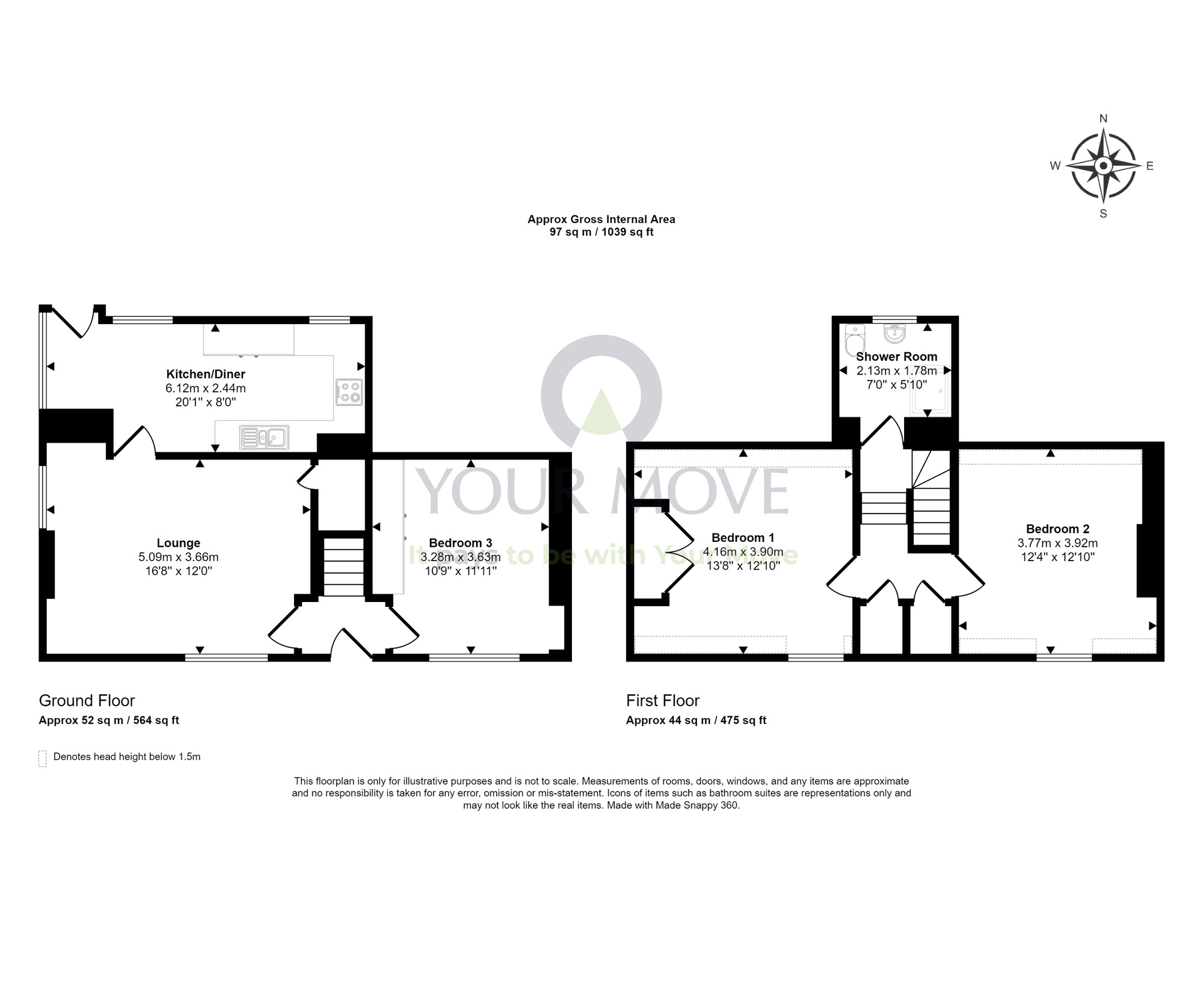 Floorplan of 3 bedroom End Terrace House for sale, Balvenie Street, Dufftown, Moray, AB55