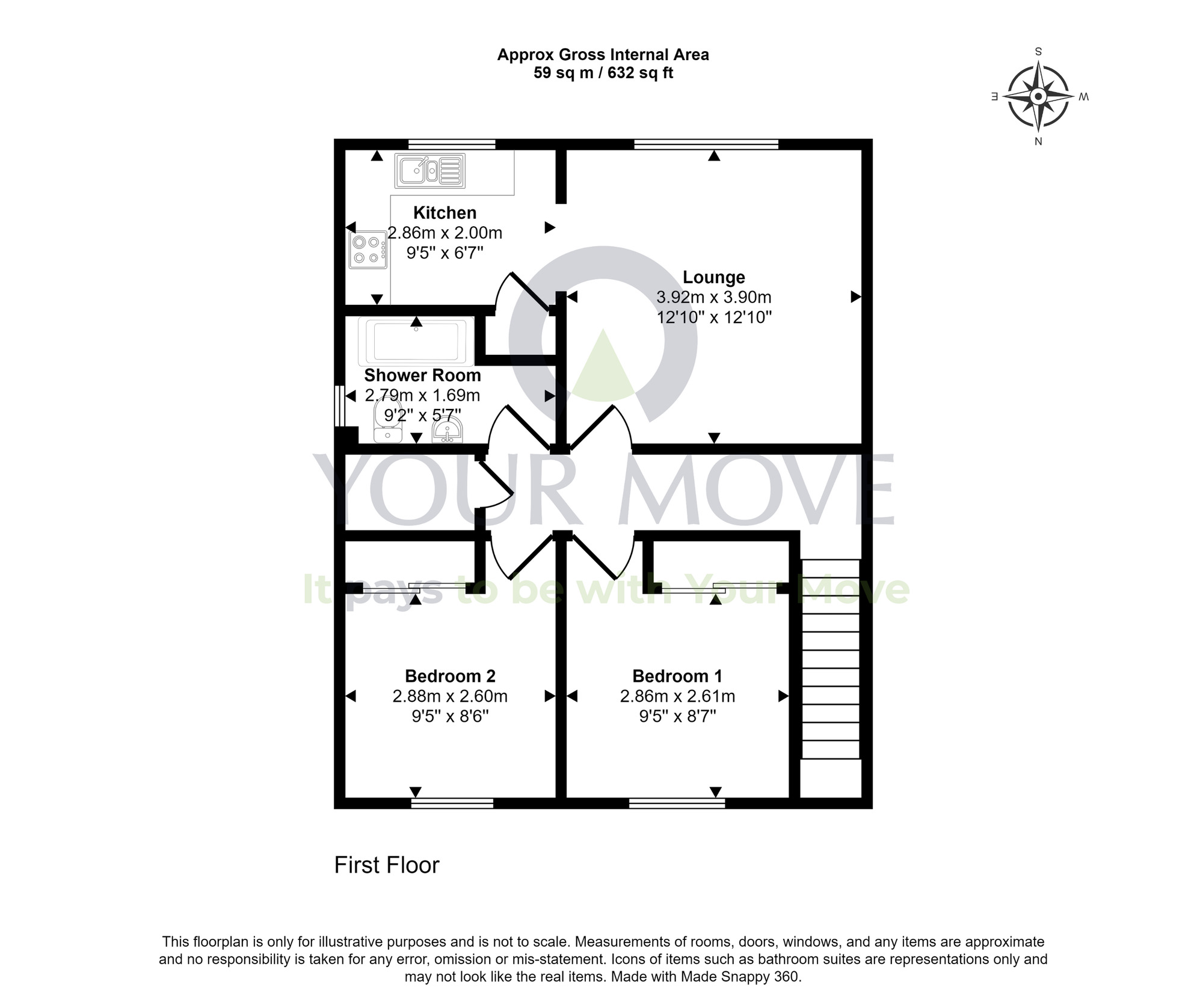 Floorplan of 2 bedroom  Flat for sale, Thornhill Drive, Elgin, Moray, IV30