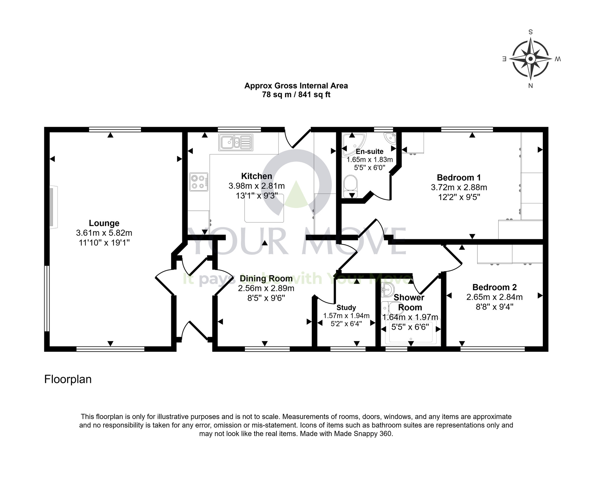 Floorplan of 2 bedroom  Property for sale, Ashgrove Park, Elgin, Moray, IV30