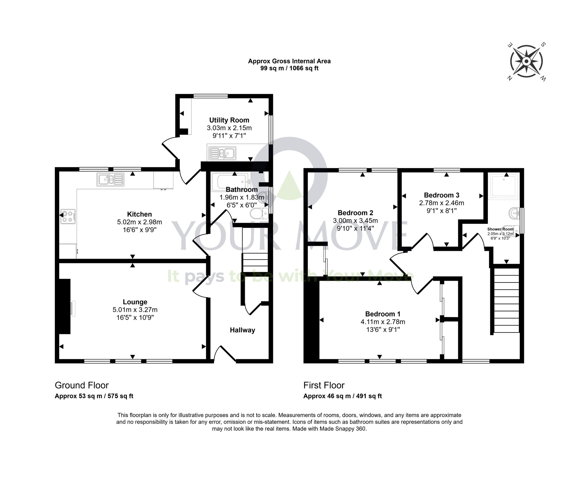 Floorplan of 3 bedroom Semi Detached House for sale, Burghead Road, Alves, Moray, IV30