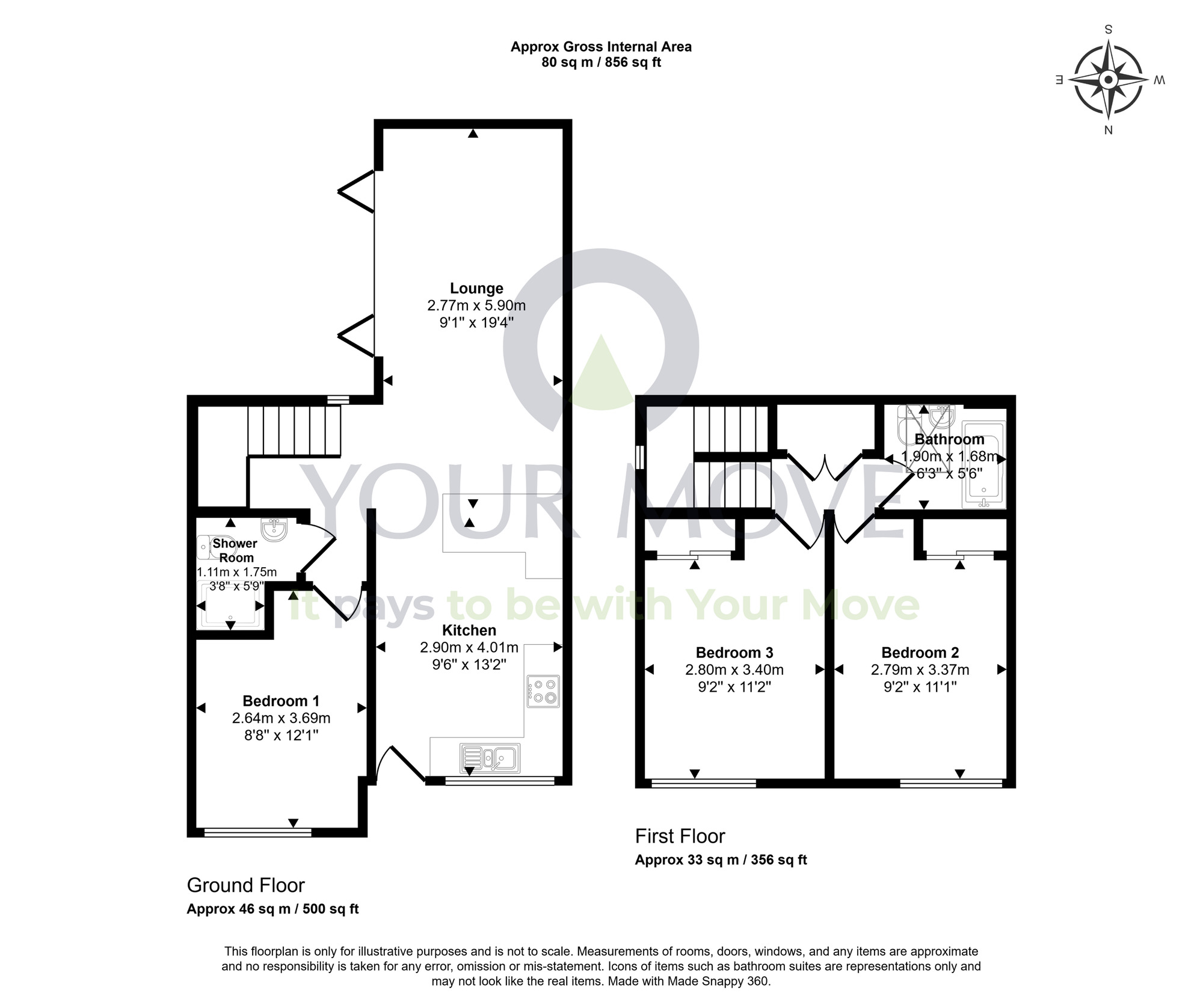 Floorplan of 3 bedroom Semi Detached House for sale, Alba Place, Bishopmill, Moray, IV30