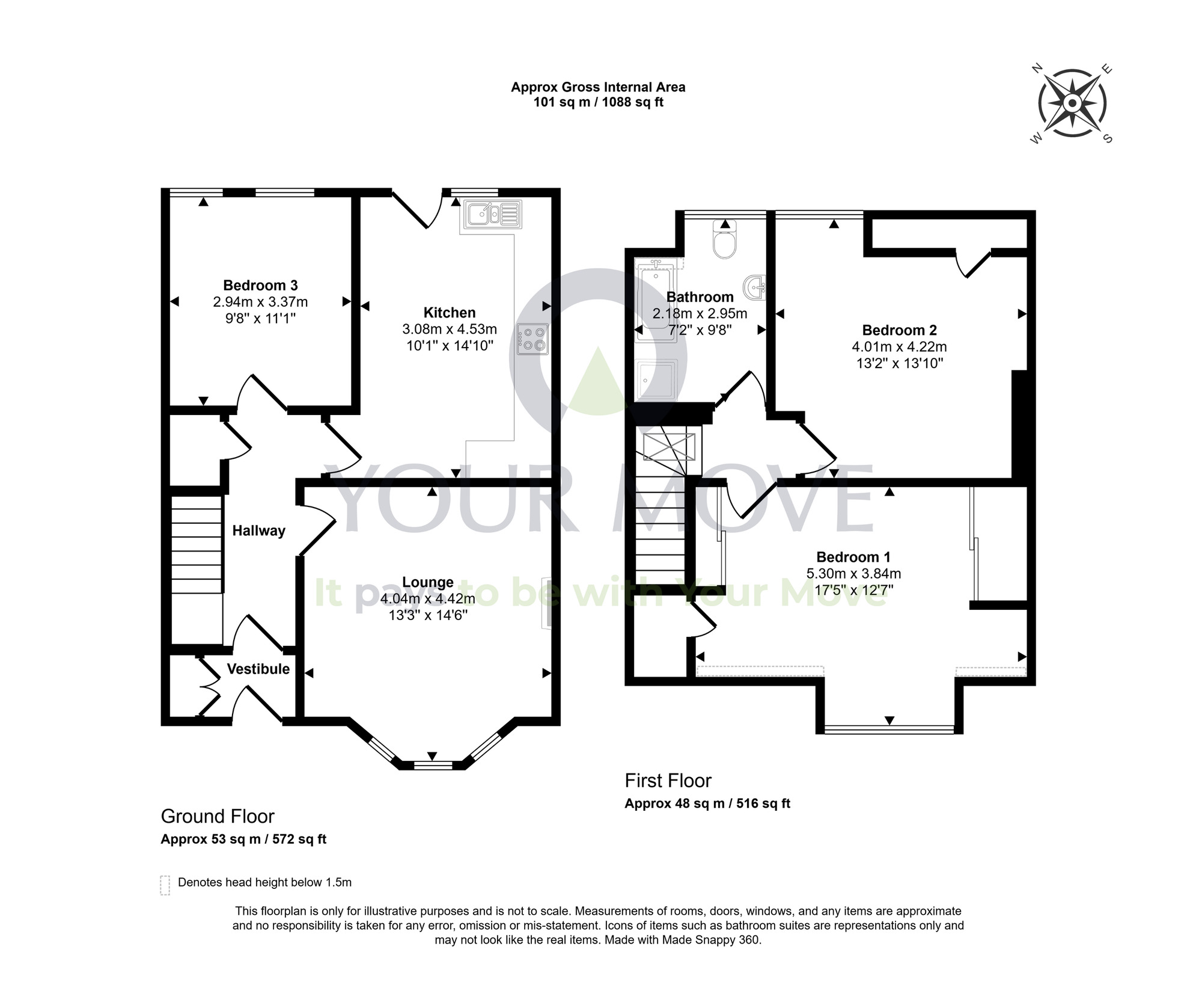 Floorplan of 3 bedroom Semi Detached House for sale, Wittet Drive, Elgin, Moray, IV30