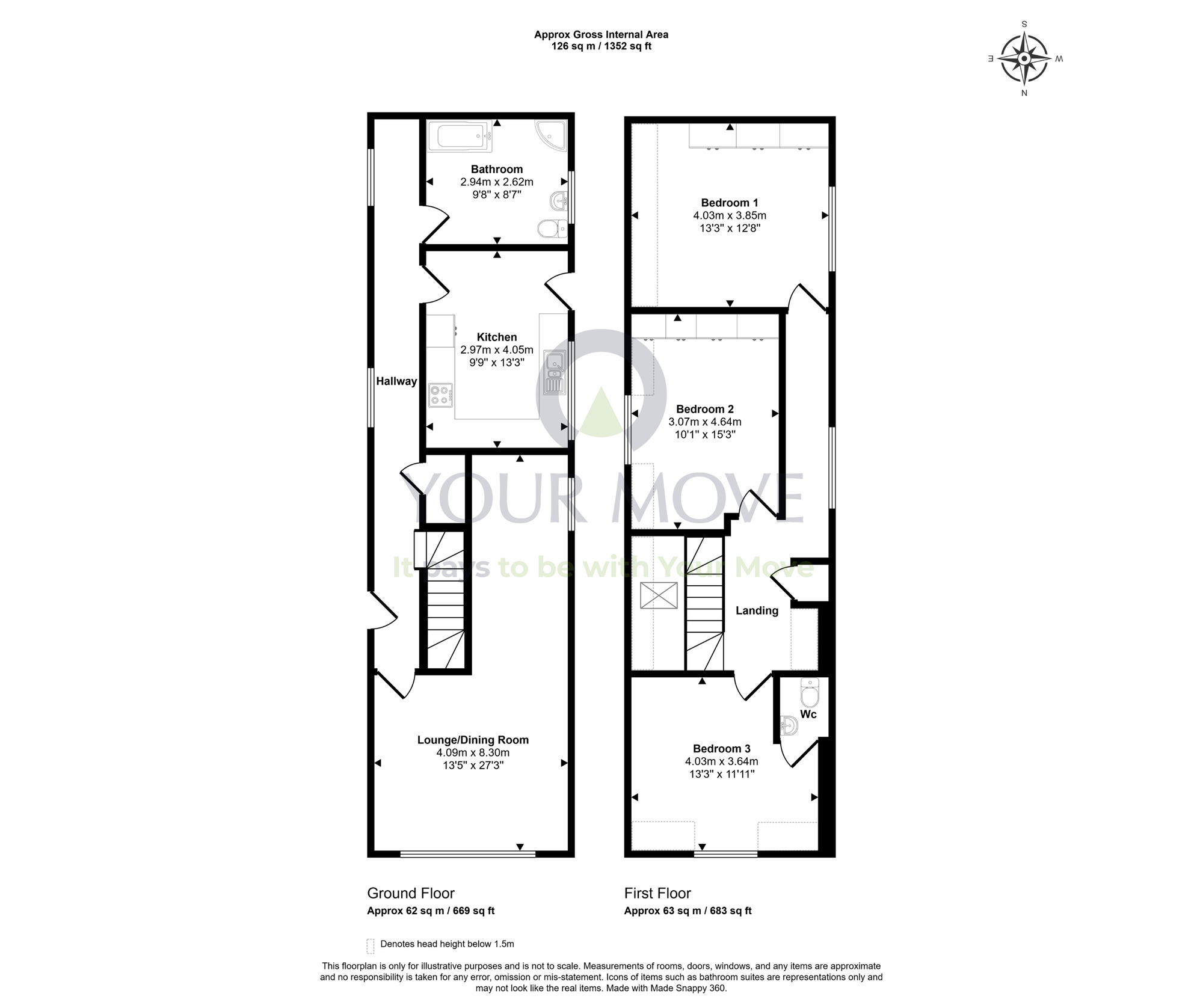 Floorplan of 3 bedroom End Terrace House for sale, Conval Street, Dufftown, Moray, AB55