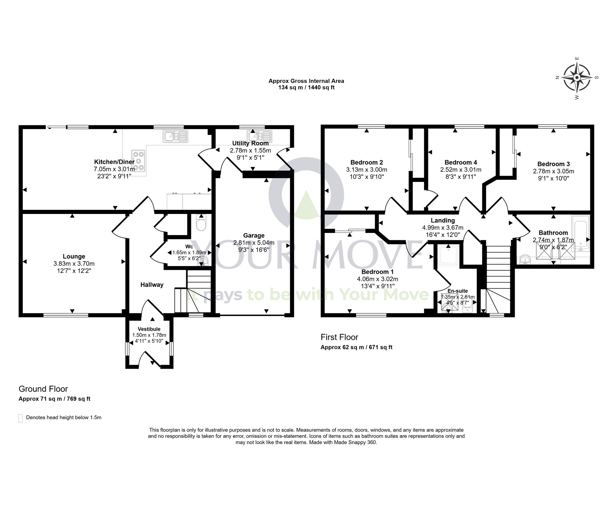 Floorplan of 4 bedroom Detached House for sale, Bisset Beat, Elgin, Moray, IV30