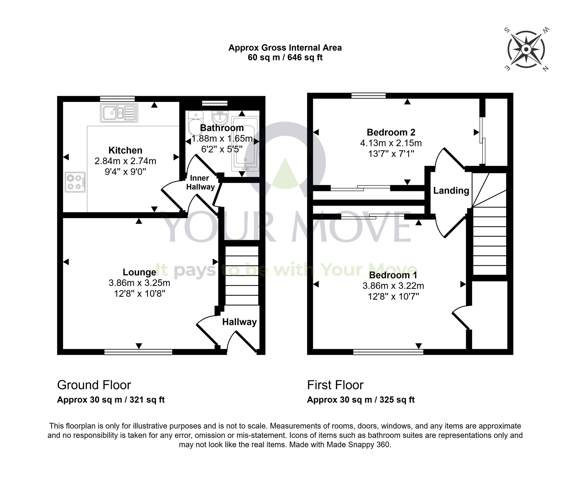Floorplan of 2 bedroom Flat for sale, St. Marys Court, South Street, Moray, IV30
