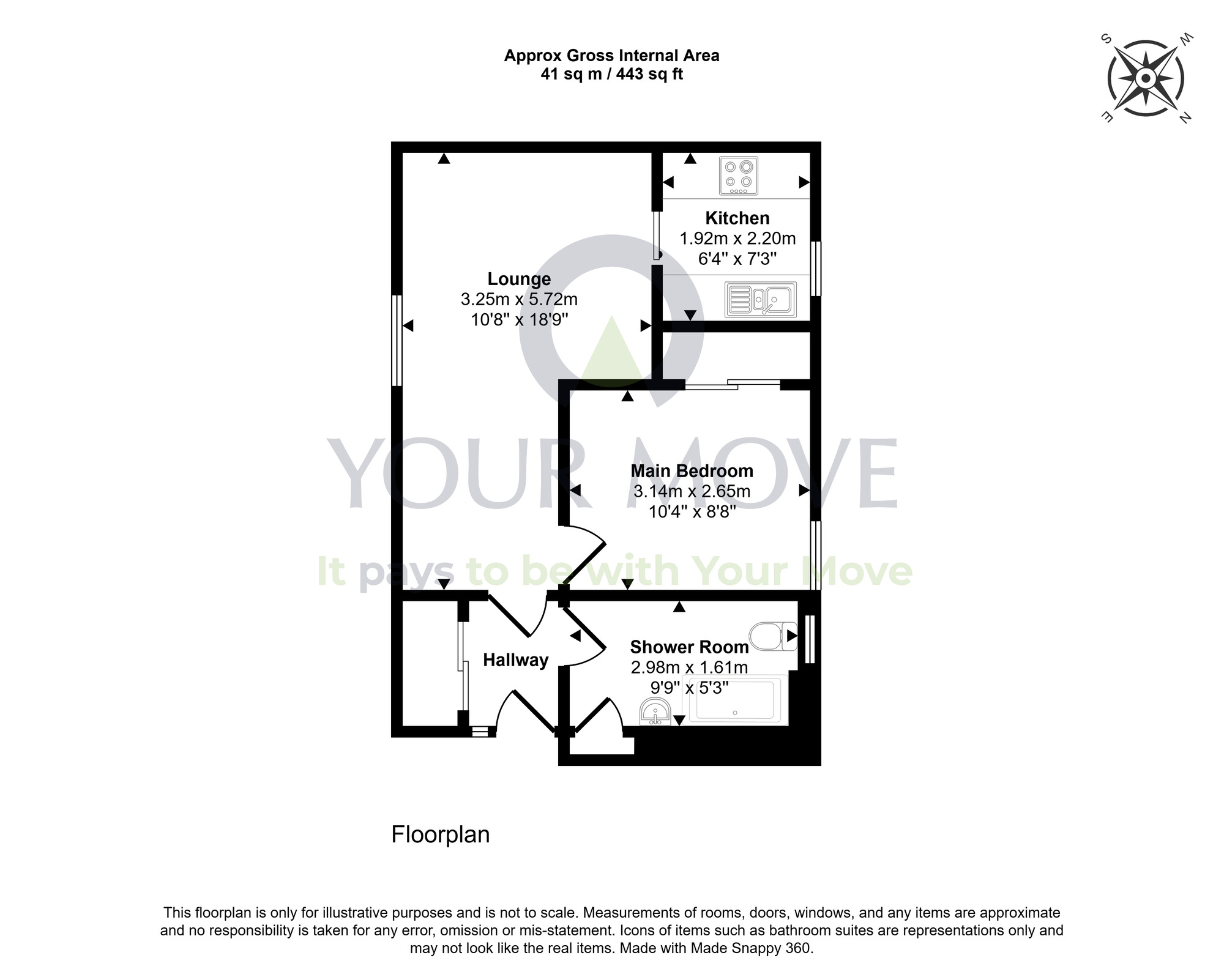 Floorplan of 1 bedroom Flat for sale, Oldmills Road, Elgin, Moray, IV30