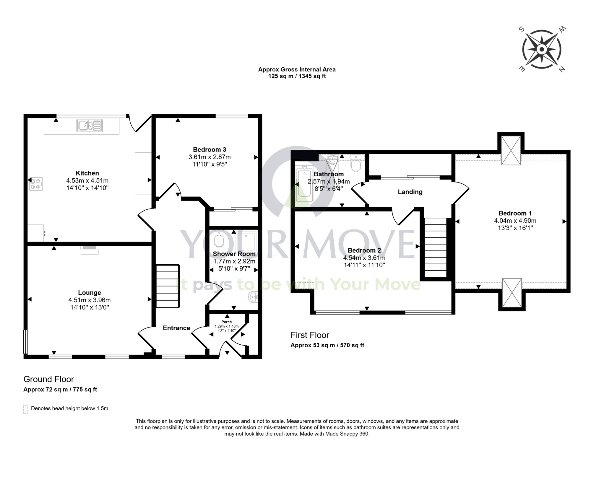 Floorplan of 3 bedroom Semi Detached House for sale, Cathcart Grove, Buckie, Moray, AB56
