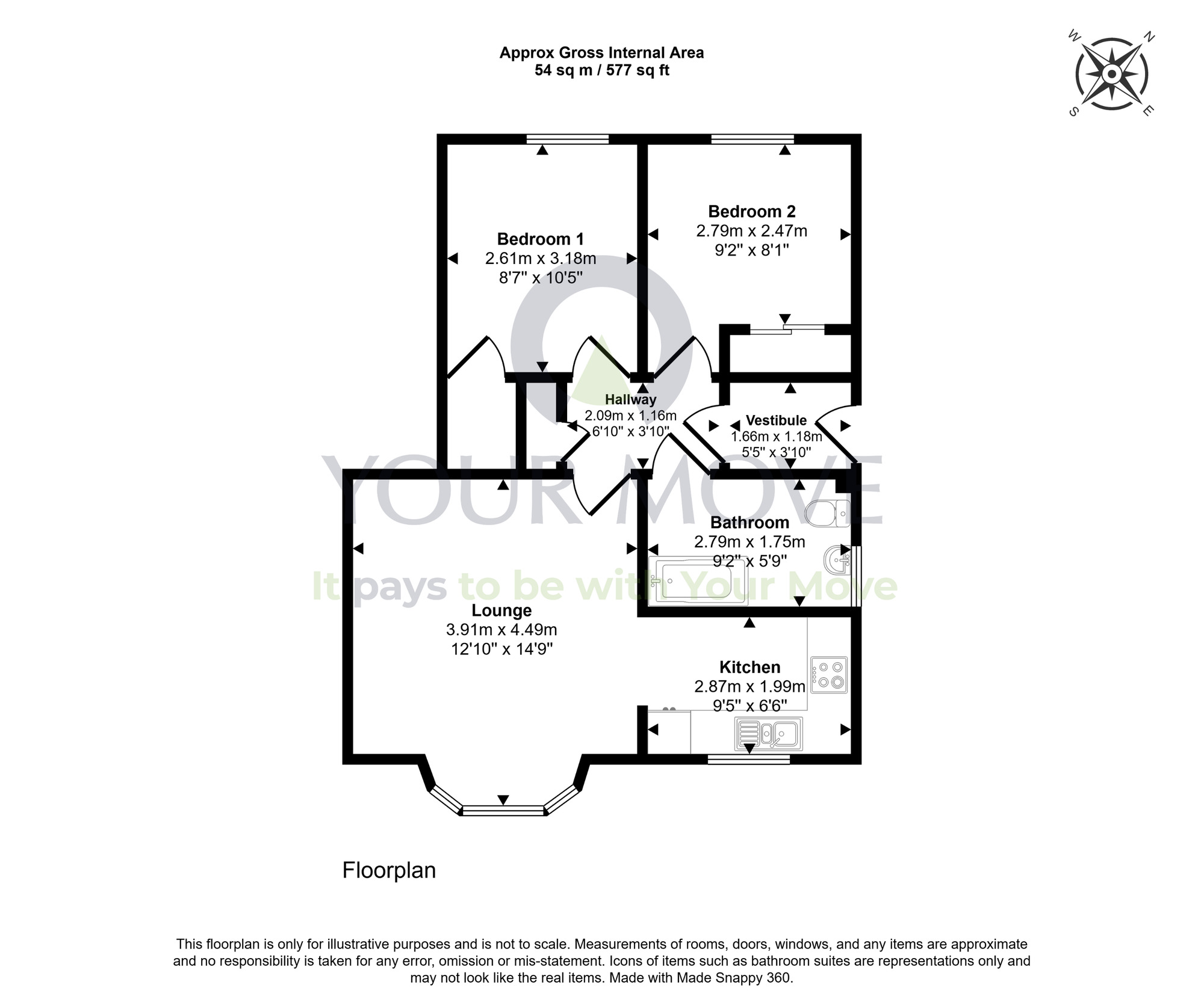 Floorplan of 2 bedroom Flat for sale, Silberg Drive, Buckie, Moray, AB56