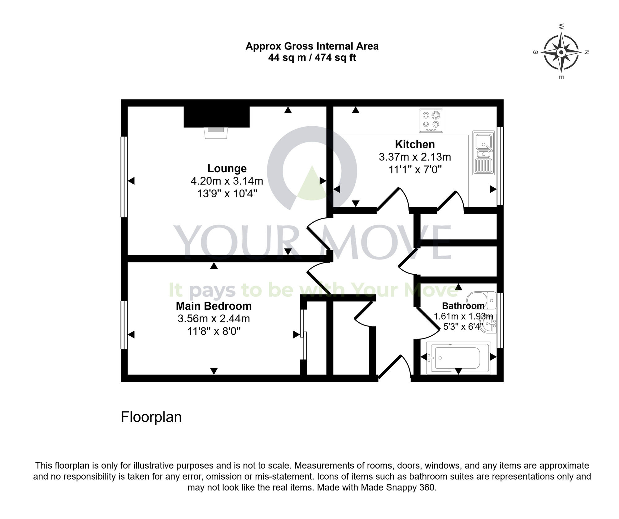 Floorplan of 1 bedroom Flat for sale, Tomail Place, Elgin, Moray, IV30