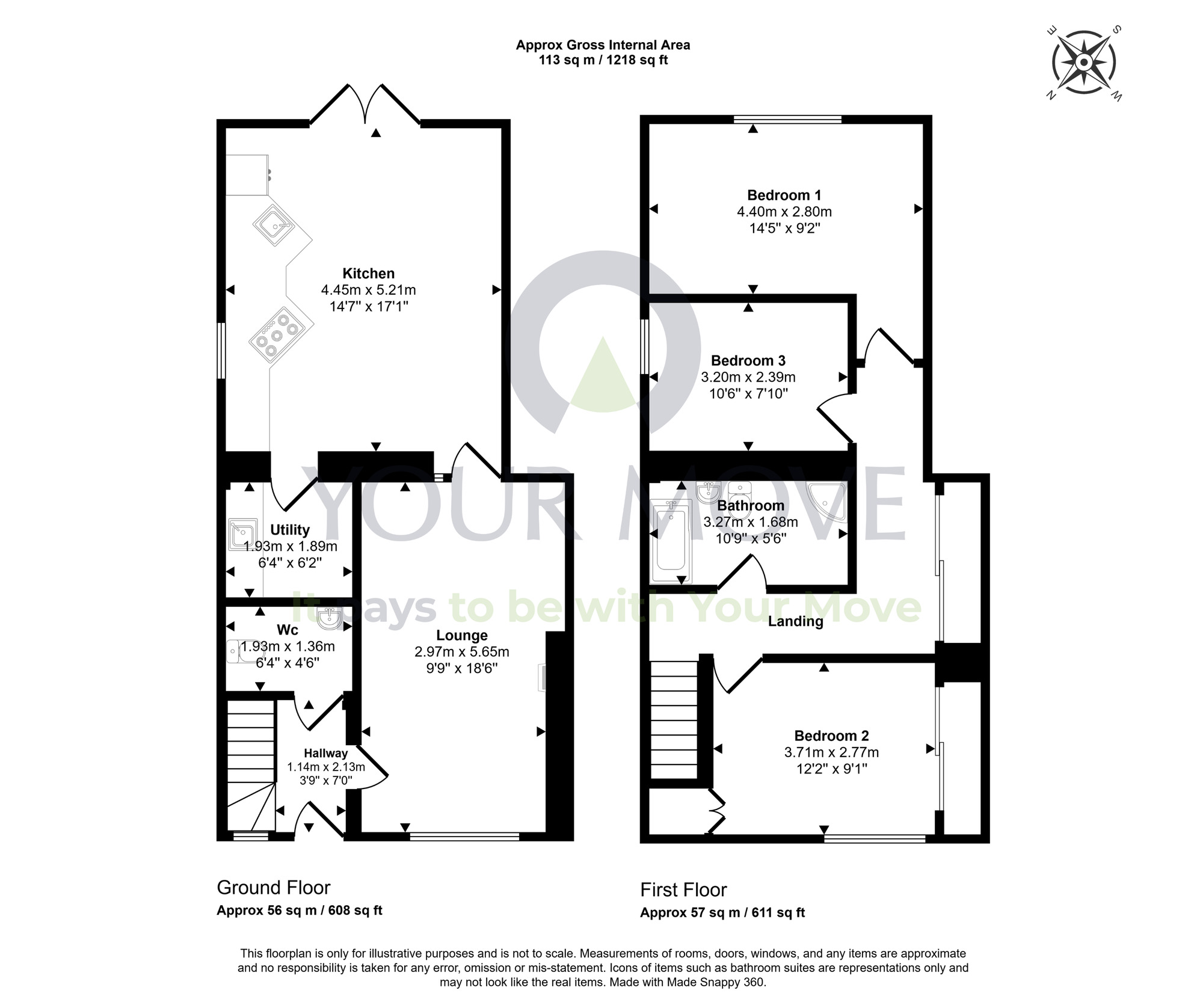Floorplan of 3 bedroom End Terrace House for sale, Cockburn Place, Elgin, Moray, IV30