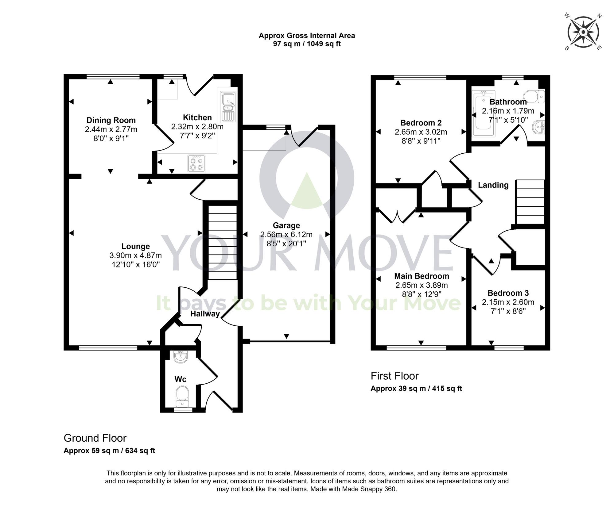 Floorplan of 3 bedroom Semi Detached House for sale, Garmouth Place, Lhanbryde, Moray, IV30