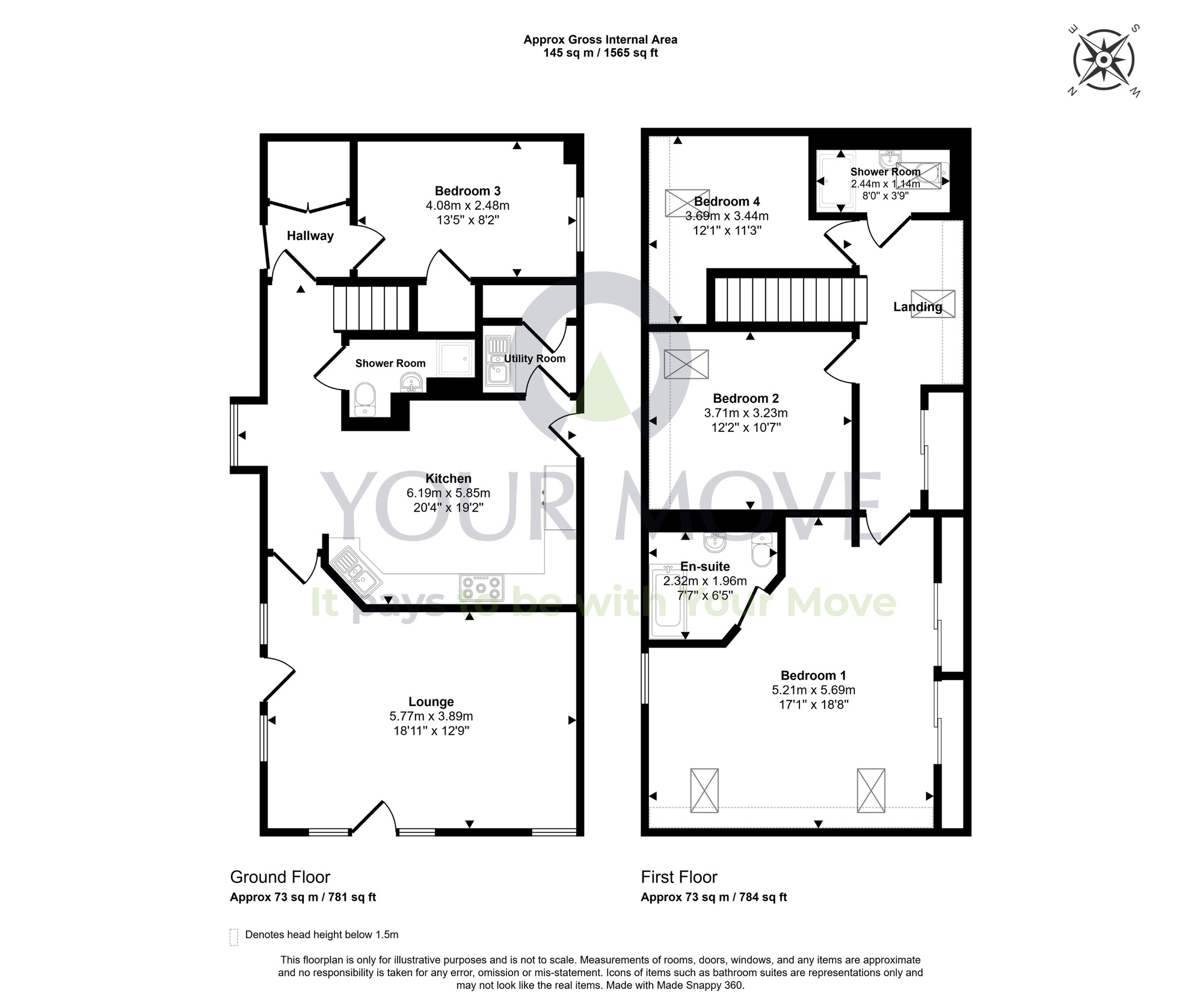 Floorplan of 4 bedroom Mid Terrace House for sale, Elgin, Moray, IV30