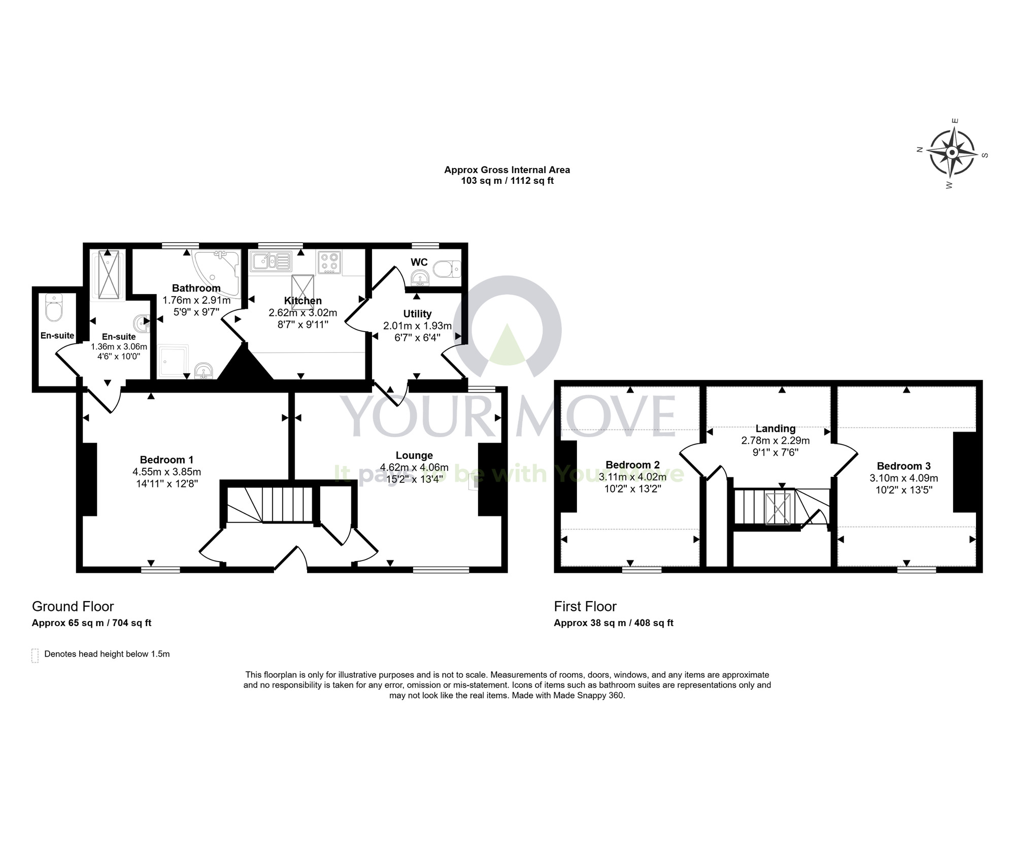 Floorplan of 3 bedroom Mid Terrace House for sale, York Street, Dufftown, Moray, AB55