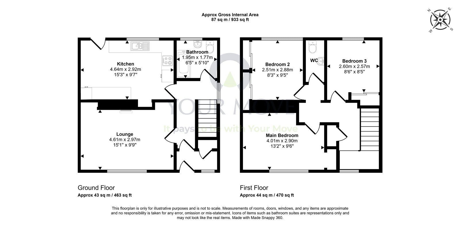 Floorplan of 3 bedroom Semi Detached House for sale, Imperial Cottages, Carron, Moray, AB38