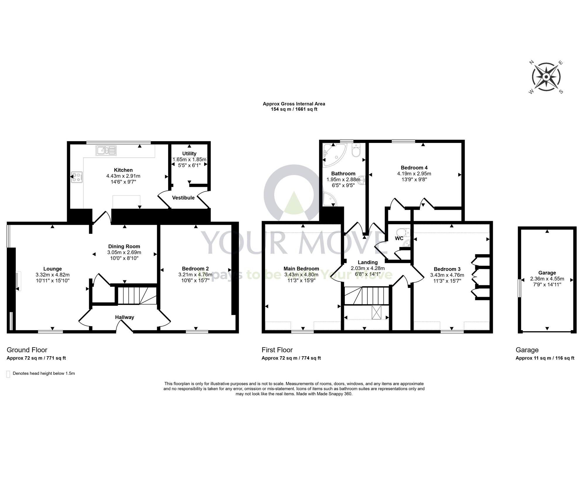 Floorplan of 4 bedroom Detached House for sale, Fife Street, Craigellachie, Moray, AB38