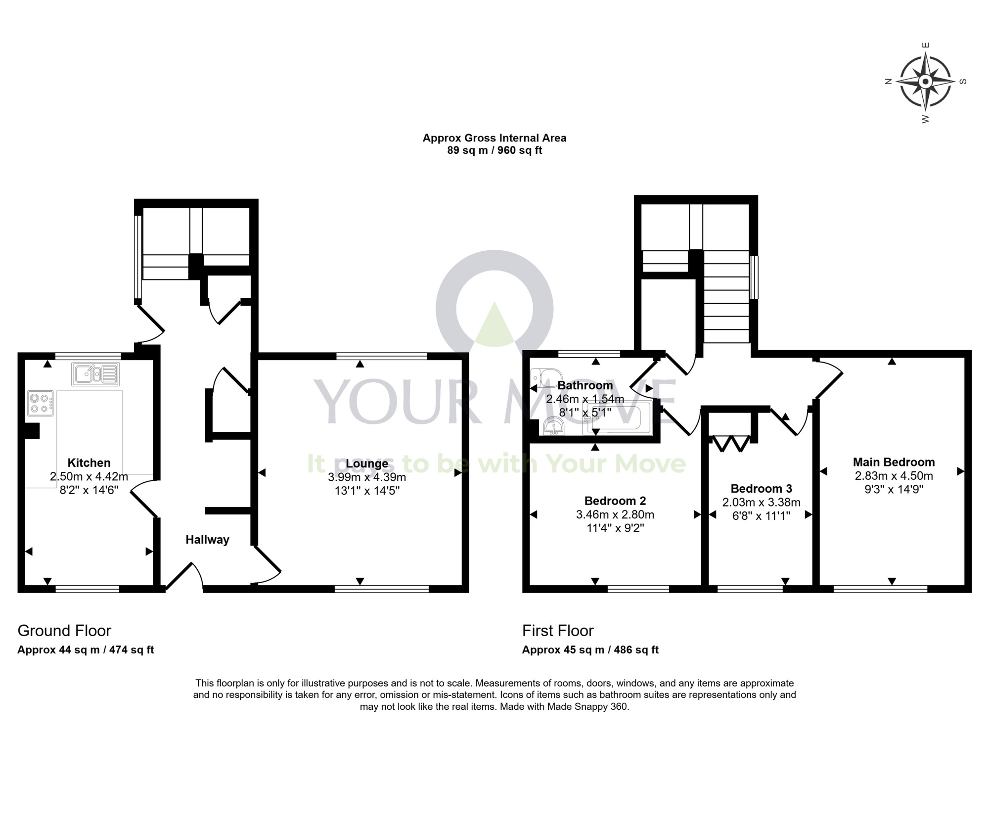 Floorplan of 3 bedroom Mid Terrace House for sale, Newmill Road, Elgin, Moray, IV30