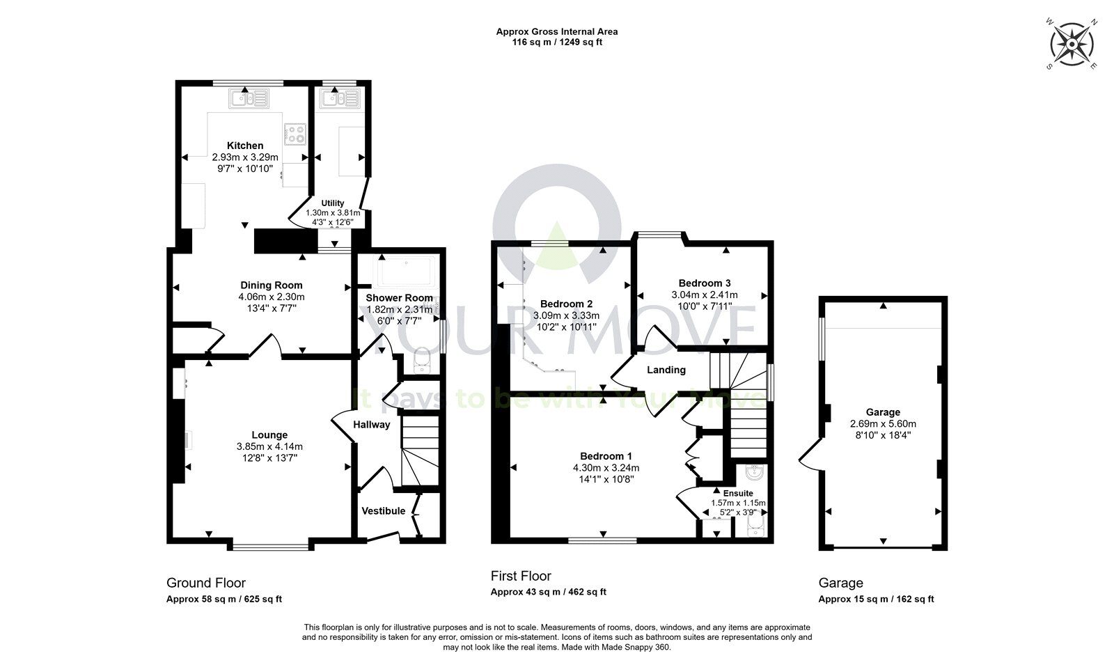 Floorplan of 3 bedroom Semi Detached House for sale, Allachy Terrace, Aberlour, Moray, AB38
