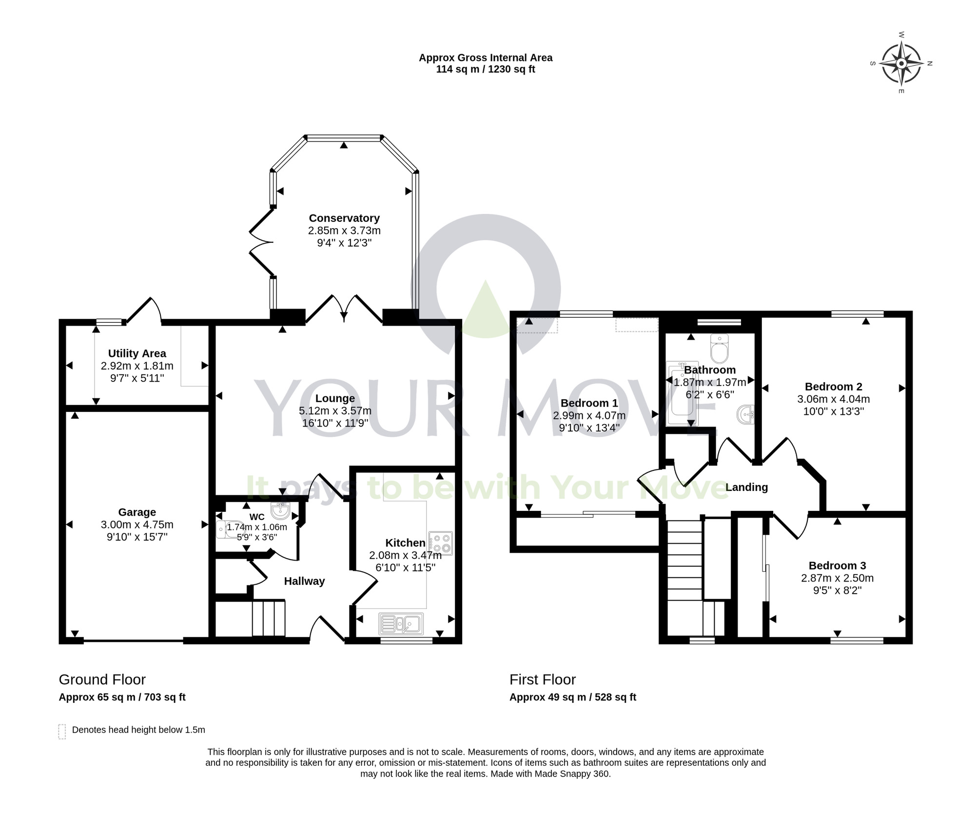 Floorplan of 3 bedroom Semi Detached House for sale, Fogwatt Lane, Elgin, Moray, IV30
