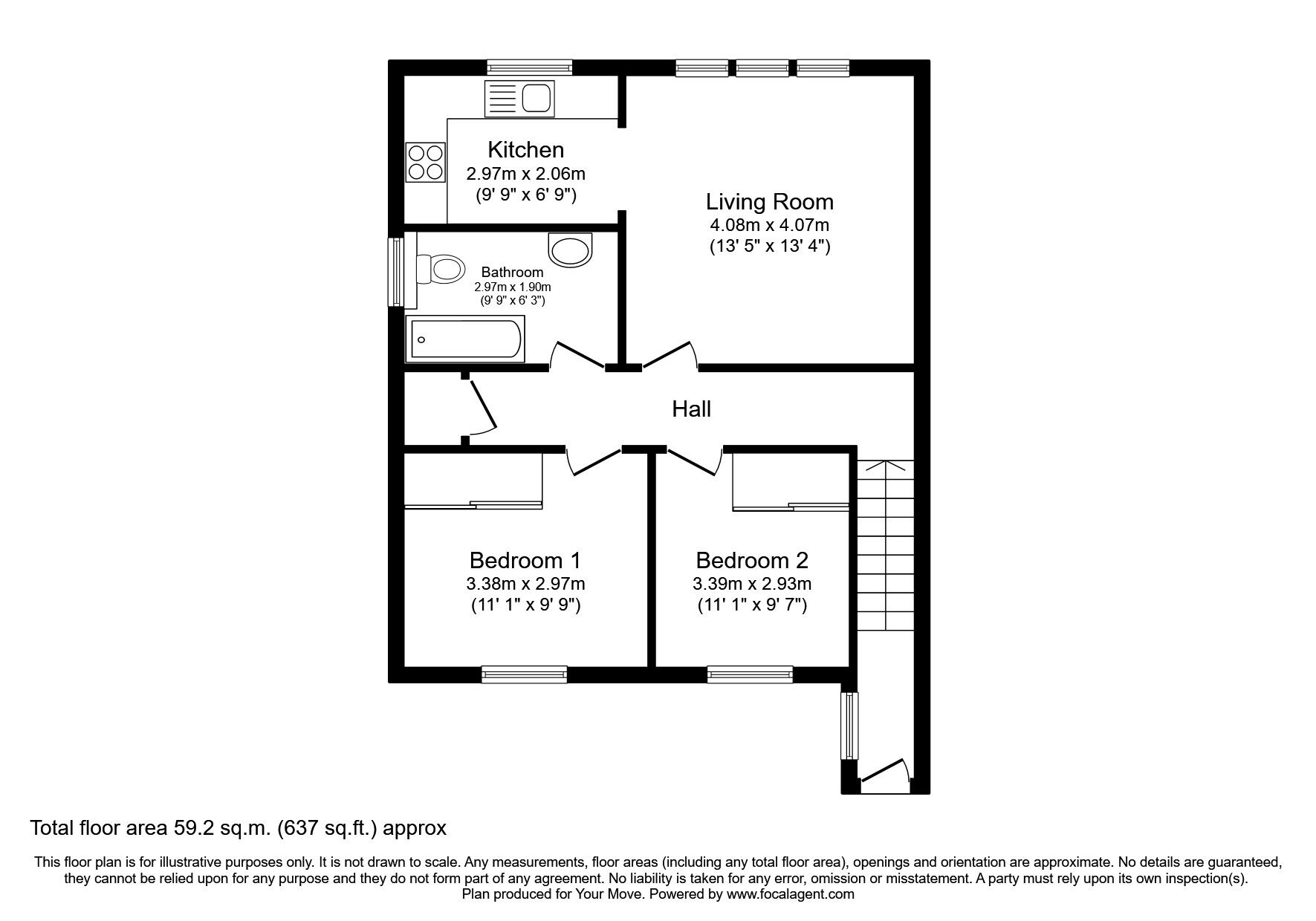 Floorplan of 2 bedroom  Flat to rent, Barmuckity Lane, Elgin, Moray, IV30