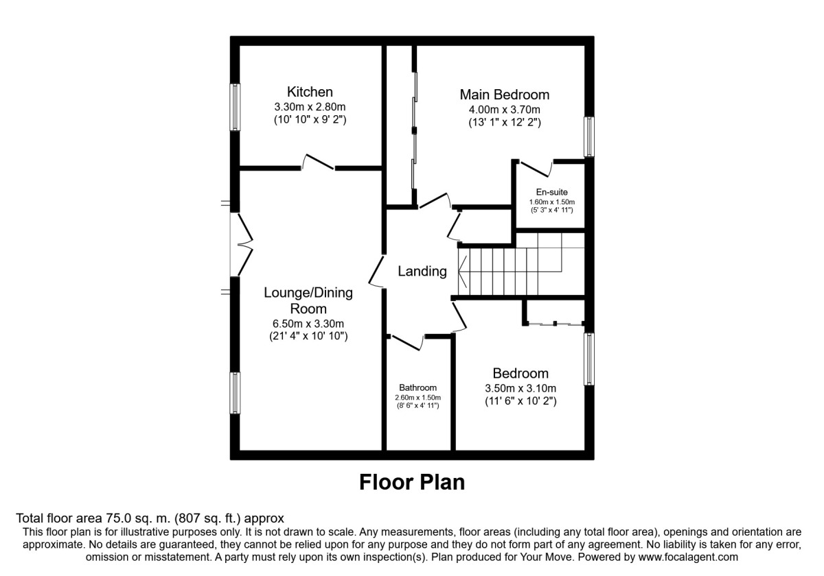 Floorplan of 2 bedroom Flat to rent, Marina Quay, Lossiemouth, Morayshire, IV31