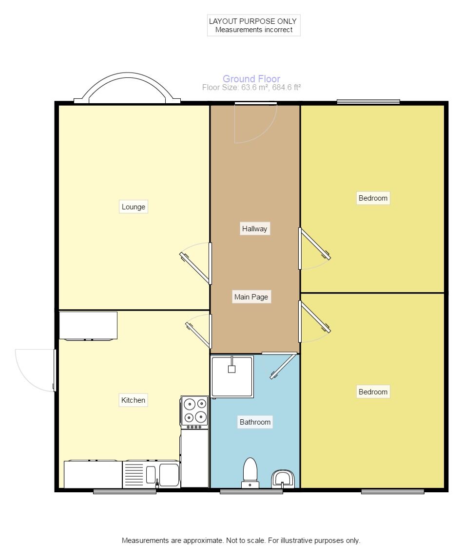 Floorplan of 2 bedroom Semi Detached Bungalow to rent, Braywood Road, London, SE9