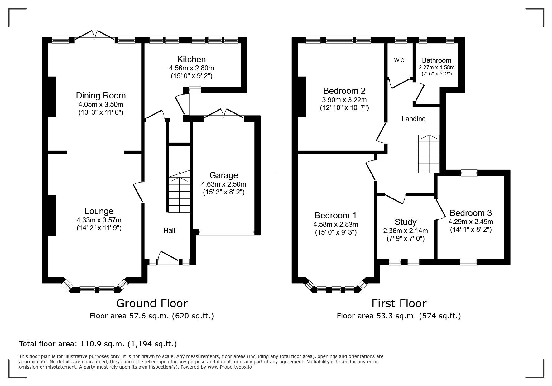 Floorplan of 3 bedroom Semi Detached House for sale, Rennets Wood Road, London, SE9