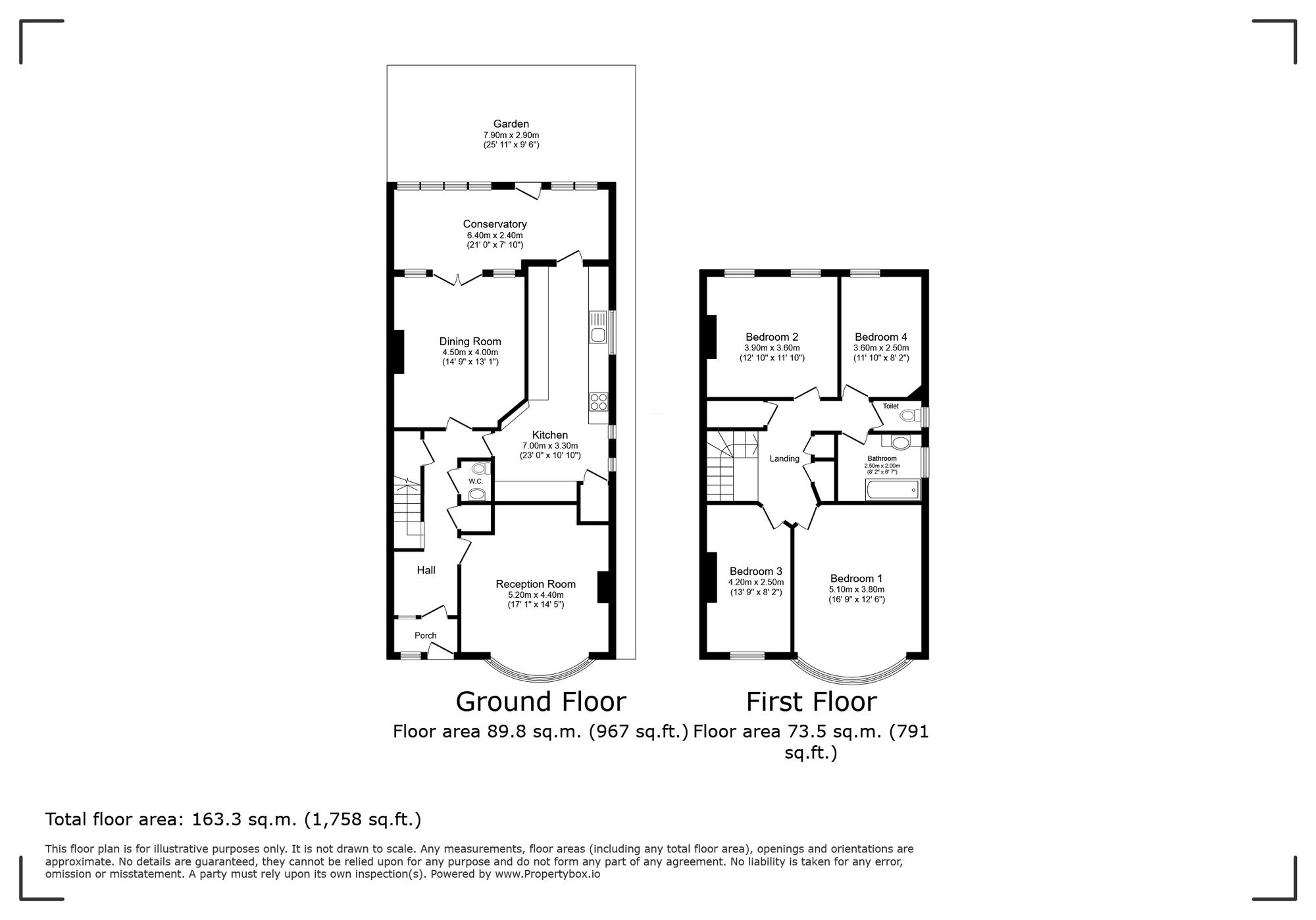 Floorplan of 4 bedroom Semi Detached House for sale, Spencer Gardens, London, SE9