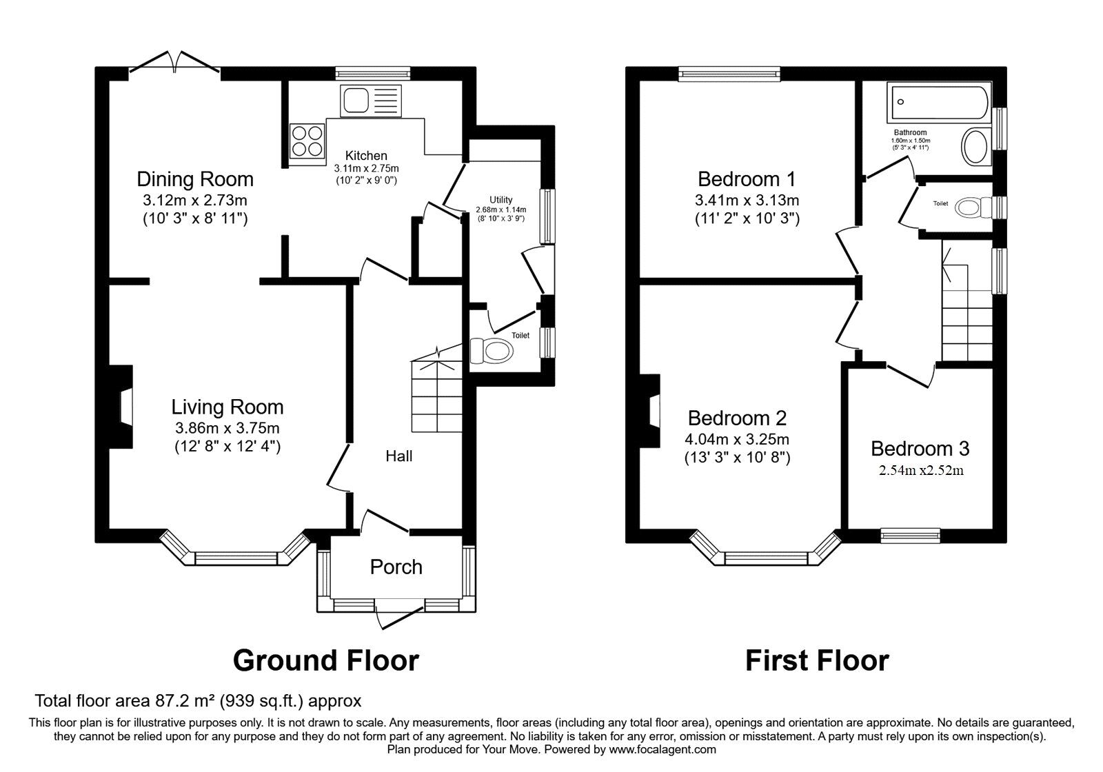 Floorplan of 3 bedroom Semi Detached House to rent, The Course, London, SE9