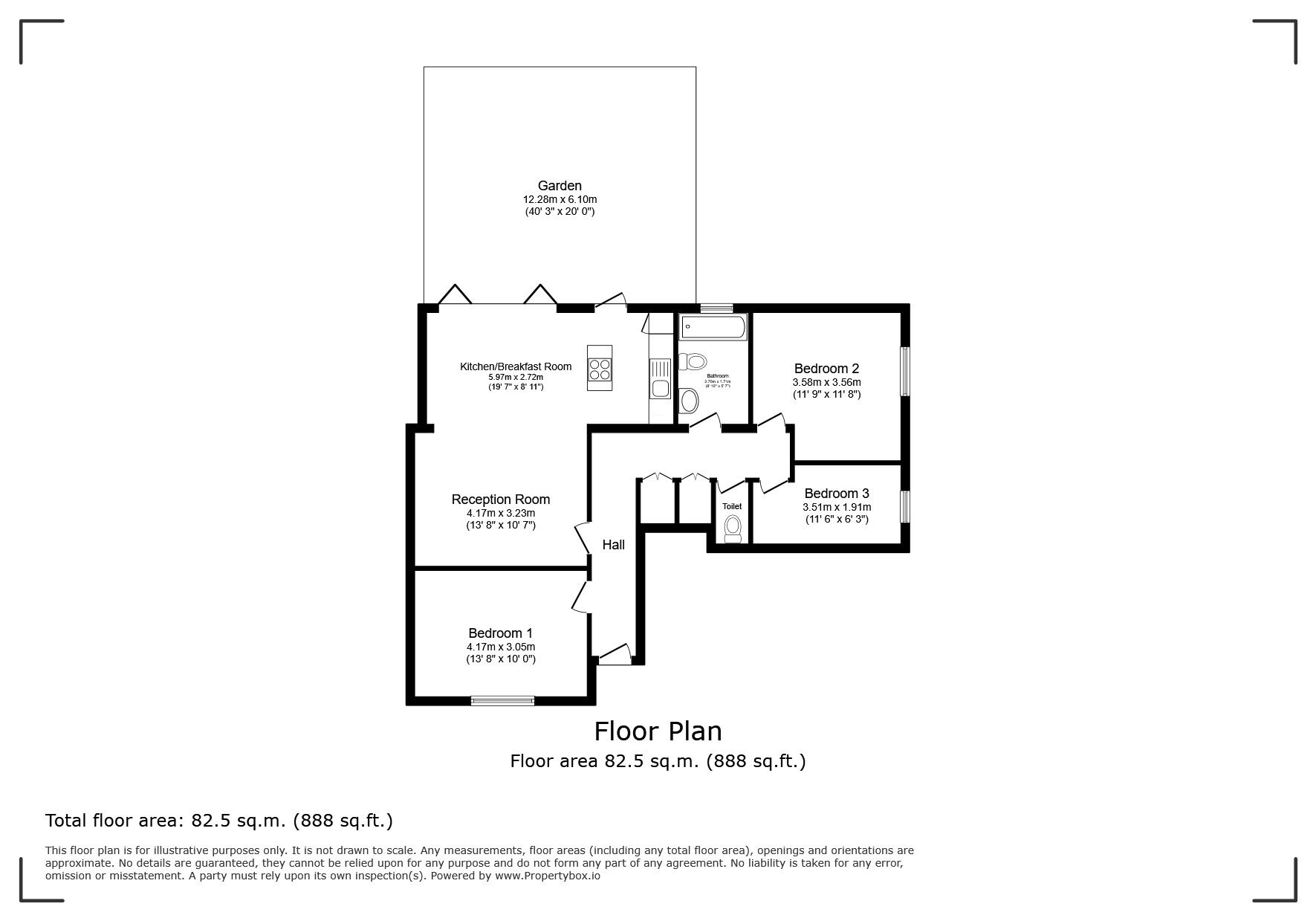 Floorplan of 3 bedroom Flat for sale, Framlingham Crescent, London, SE9