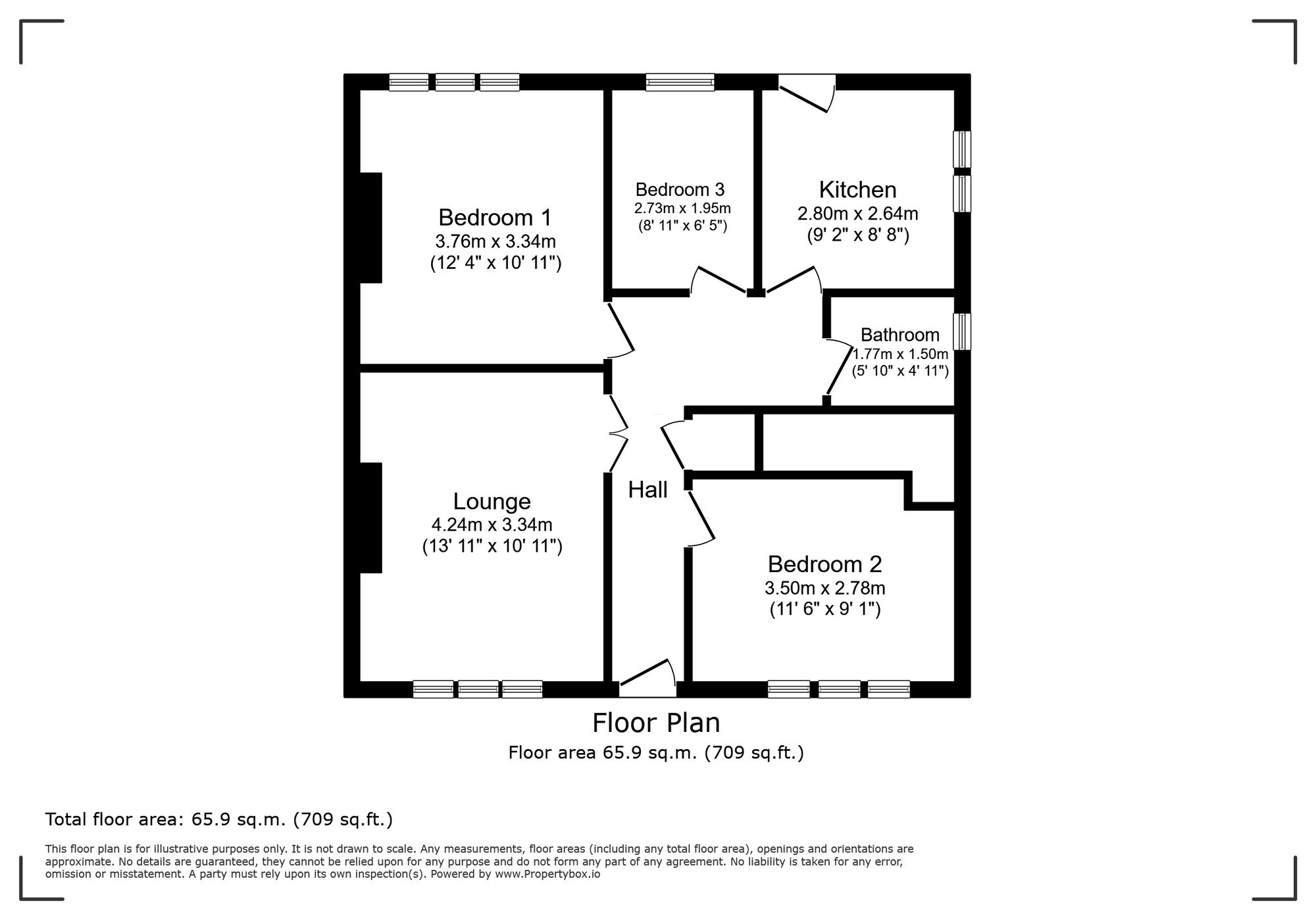 Floorplan of 3 bedroom  Flat for sale, Churchbury Road, London, SE9