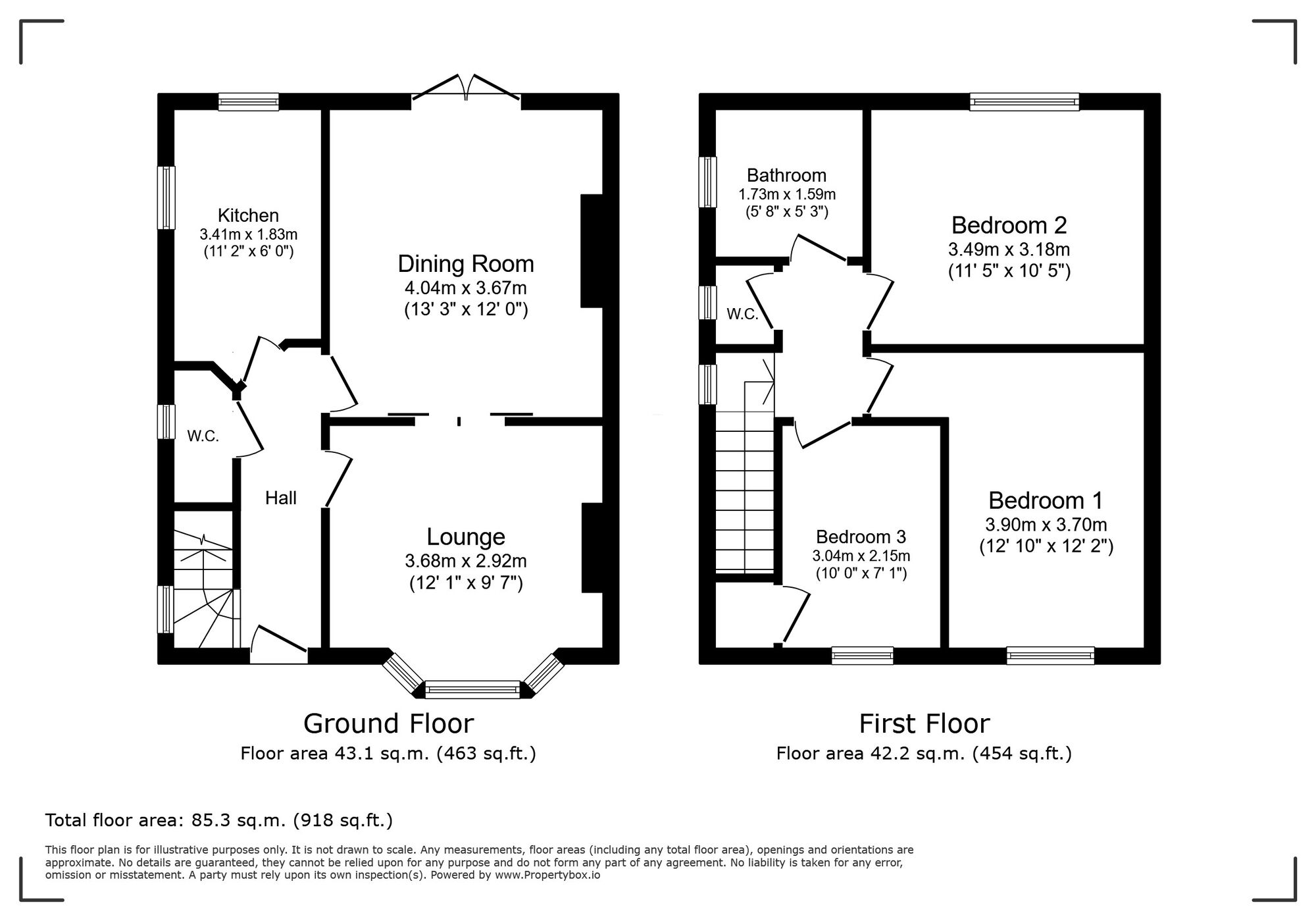 Floorplan of 3 bedroom Semi Detached House for sale, Ridgebrook Road, London, SE3