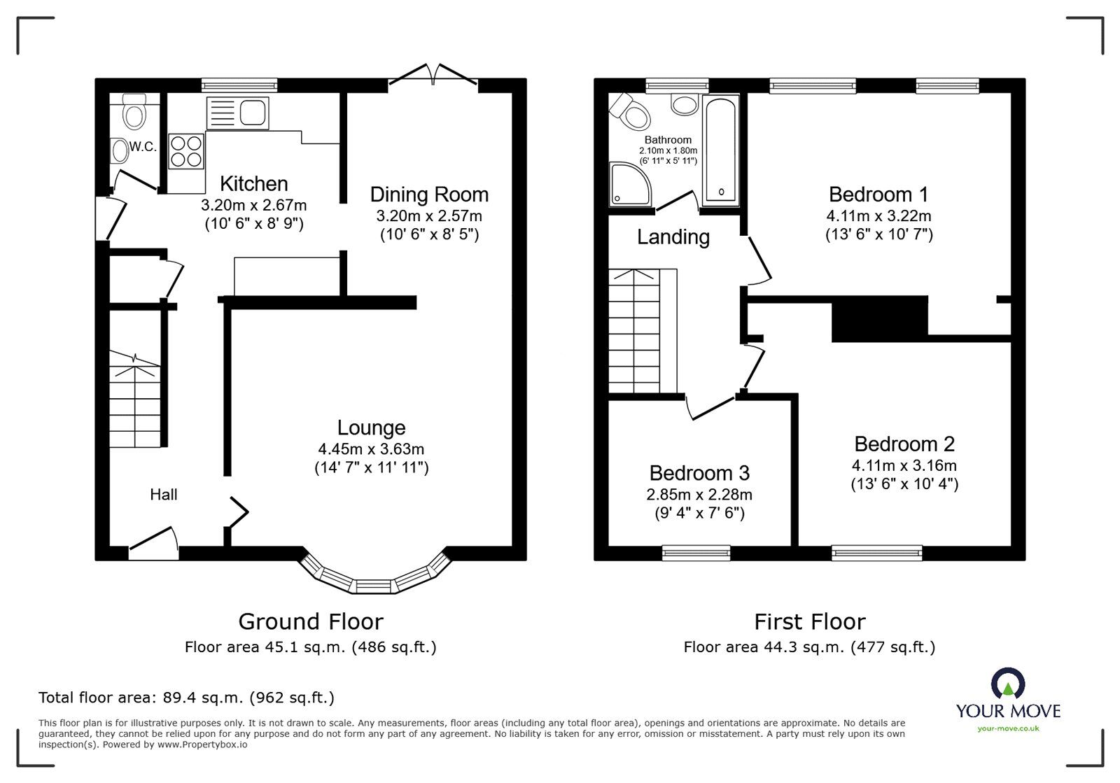 Floorplan of 3 bedroom Semi Detached House for sale, Partridge Green, London, SE9
