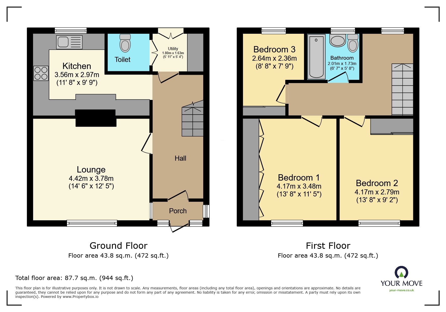 Floorplan of 3 bedroom Semi Detached House for sale, Southspring, Sidcup, DA15