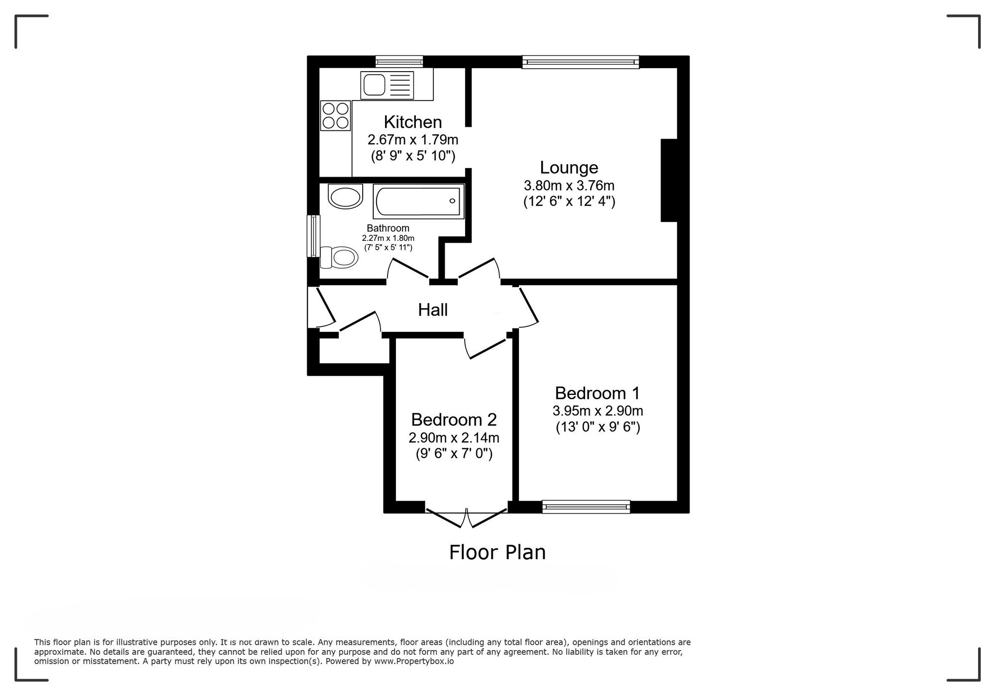 Floorplan of 2 bedroom  Flat for sale, Croft Close, Chislehurst, BR7
