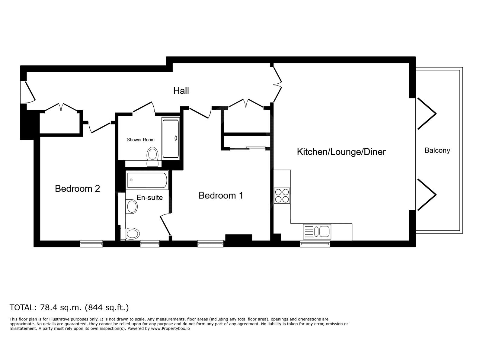 Floorplan of 2 bedroom  Flat to rent, Embry Road, London, SE9