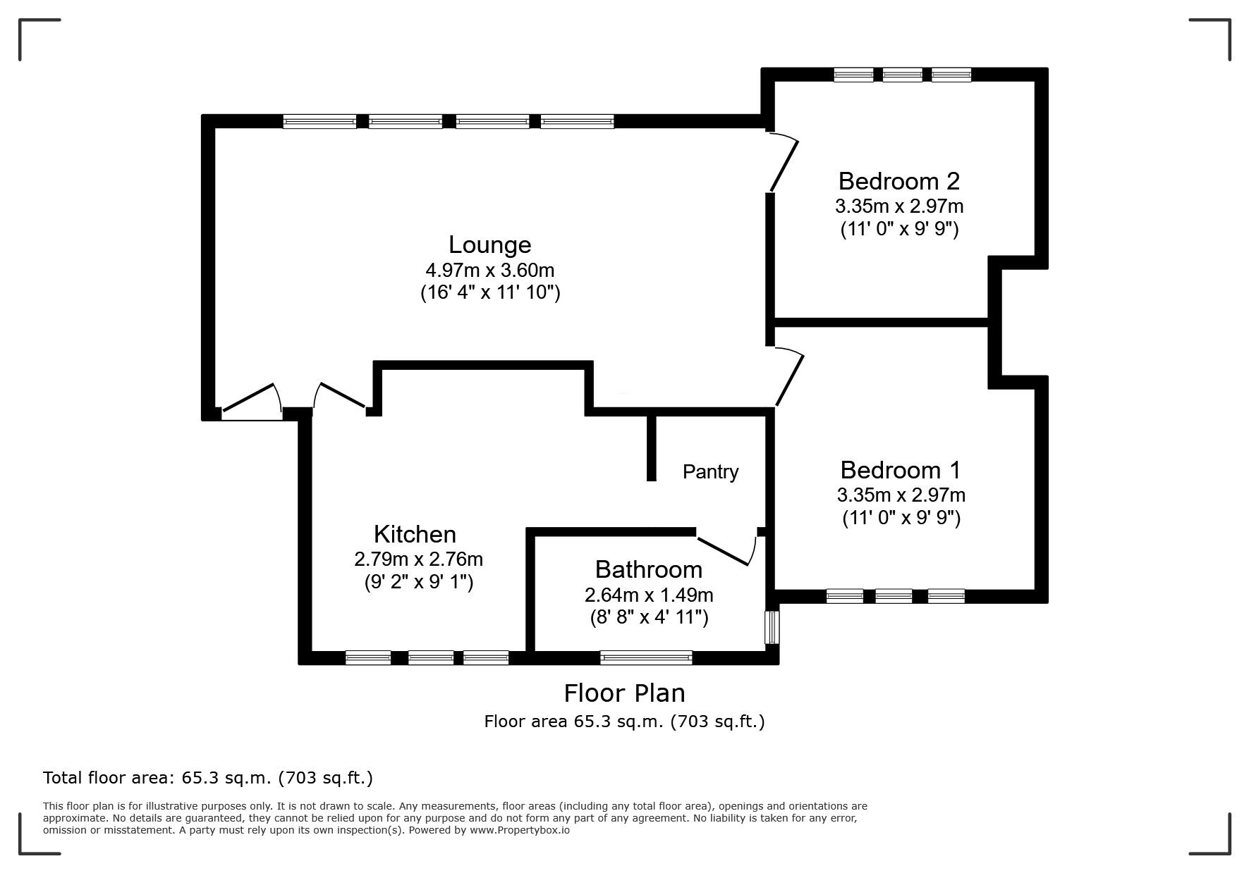 Floorplan of 2 bedroom  Flat for sale, Granby Road, London, SE9