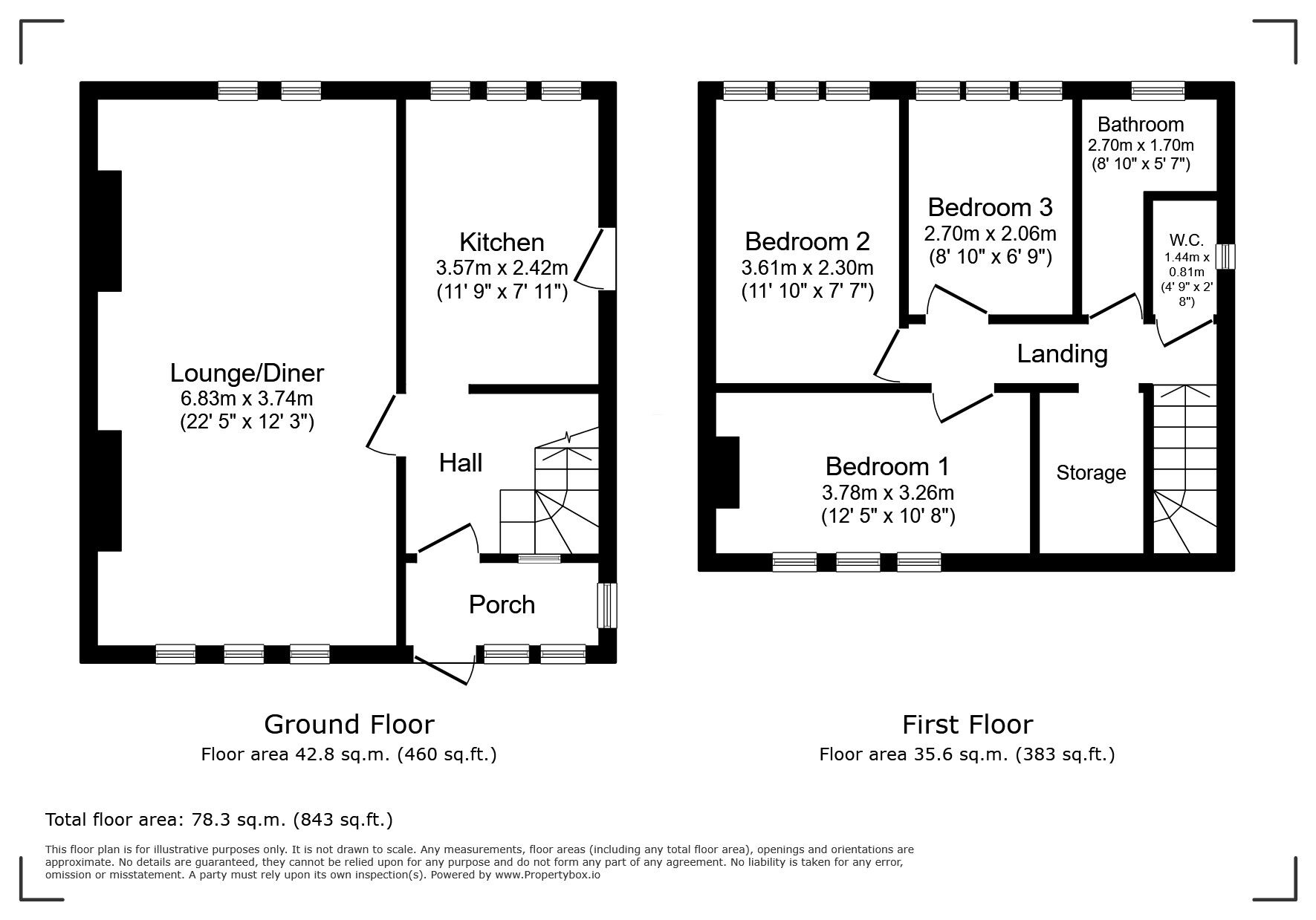 Floorplan of 3 bedroom End Terrace House for sale, Eltham Palace Road, Eltham, SE9