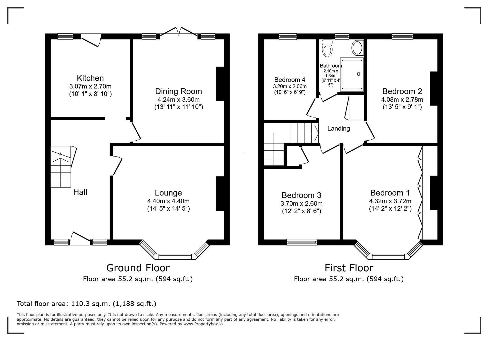 Floorplan of 4 bedroom Mid Terrace House for sale, Avery Hill Road, London, SE9