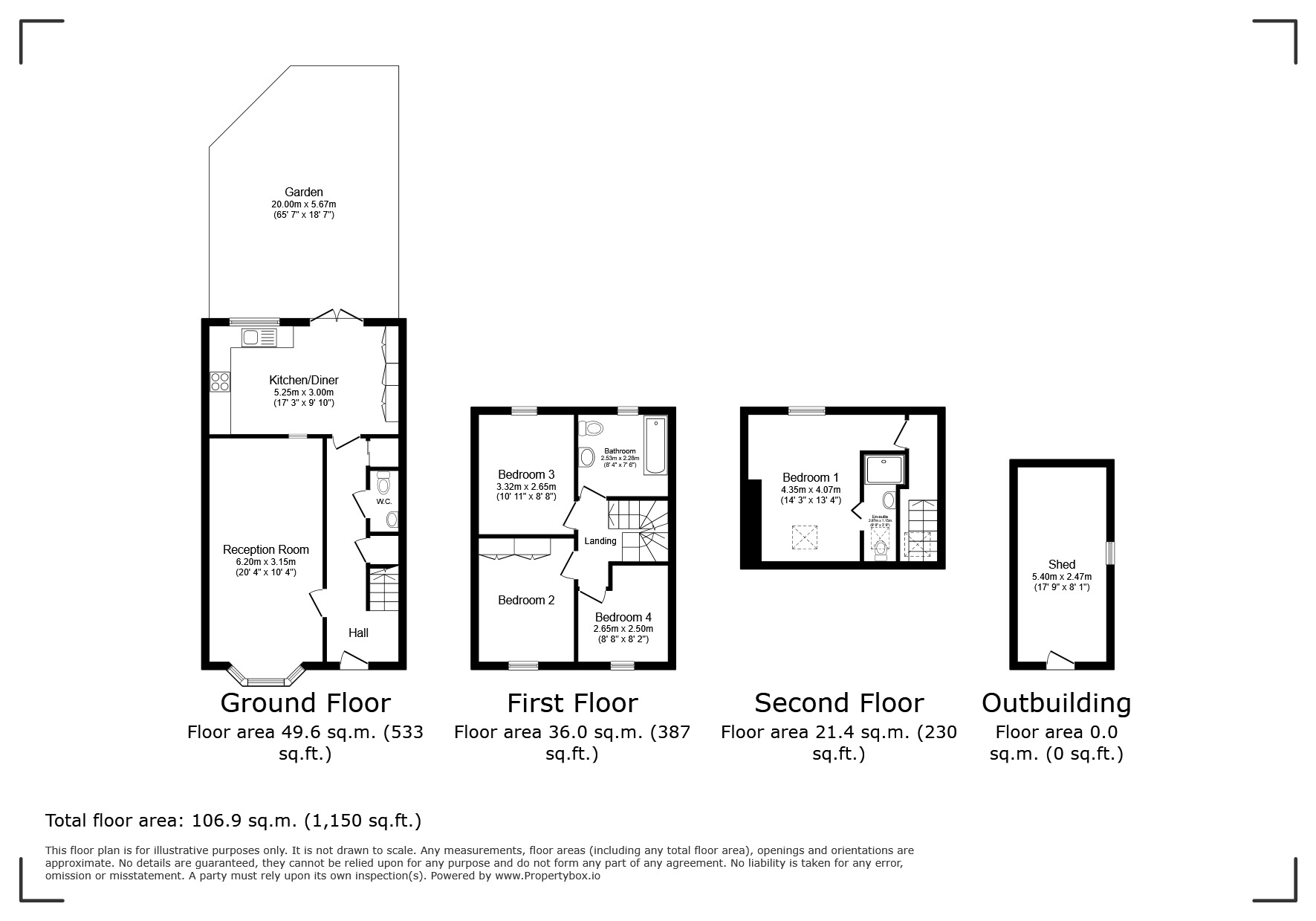 Floorplan of 3 bedroom Mid Terrace House for sale, Dumbreck Road, London, SE9