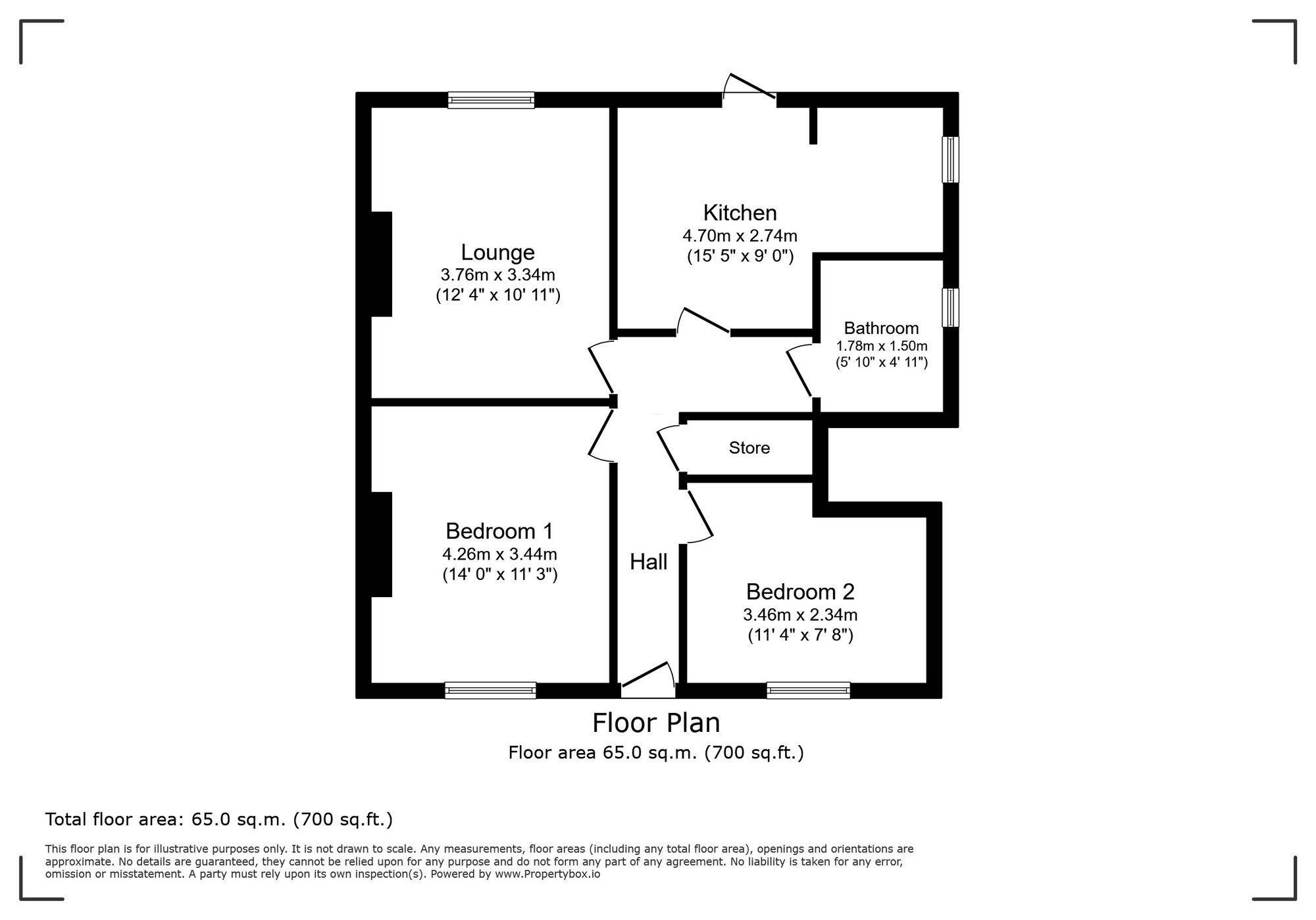 Floorplan of 2 bedroom  Flat for sale, Campfield Road, London, SE9