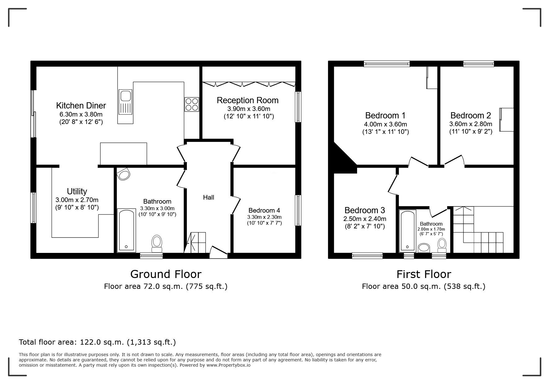 Floorplan of 4 bedroom End Terrace House for sale, Prince John Road, London, SE9