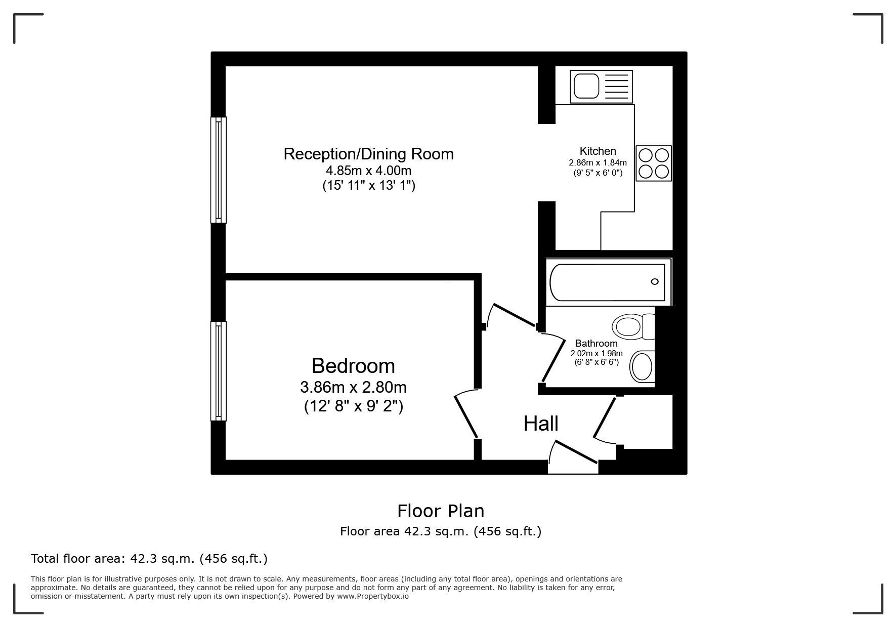 Floorplan of 1 bedroom  Flat to rent, Syon Lodge, Lee, SE12