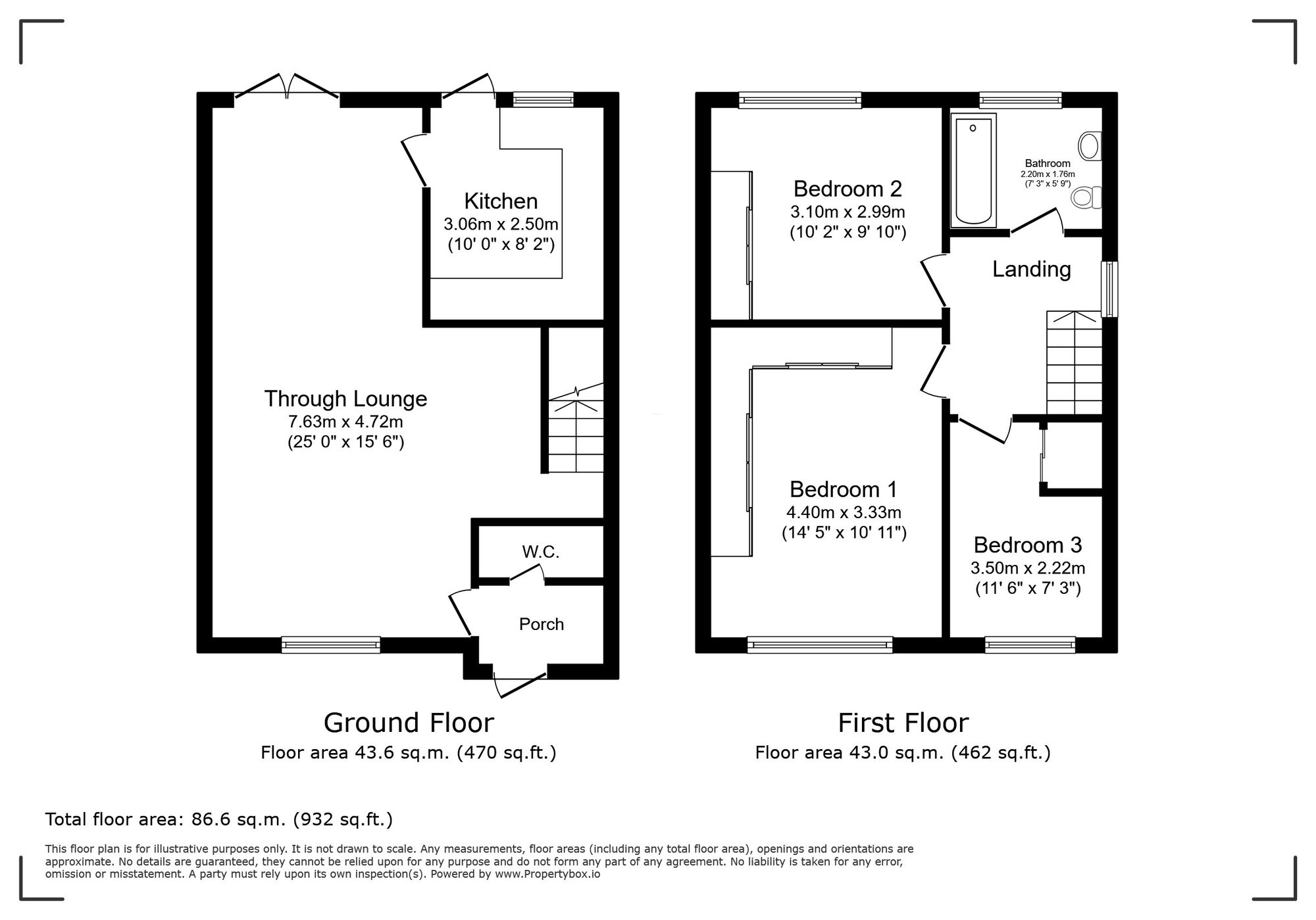 Floorplan of 3 bedroom Detached House for sale, Langdon Shaw, Sidcup, DA14