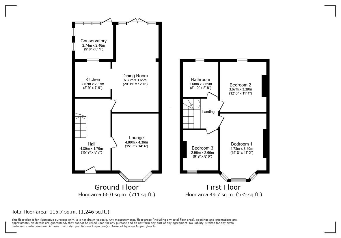 Floorplan of 3 bedroom End Terrace House for sale, Elibank Road, London, SE9
