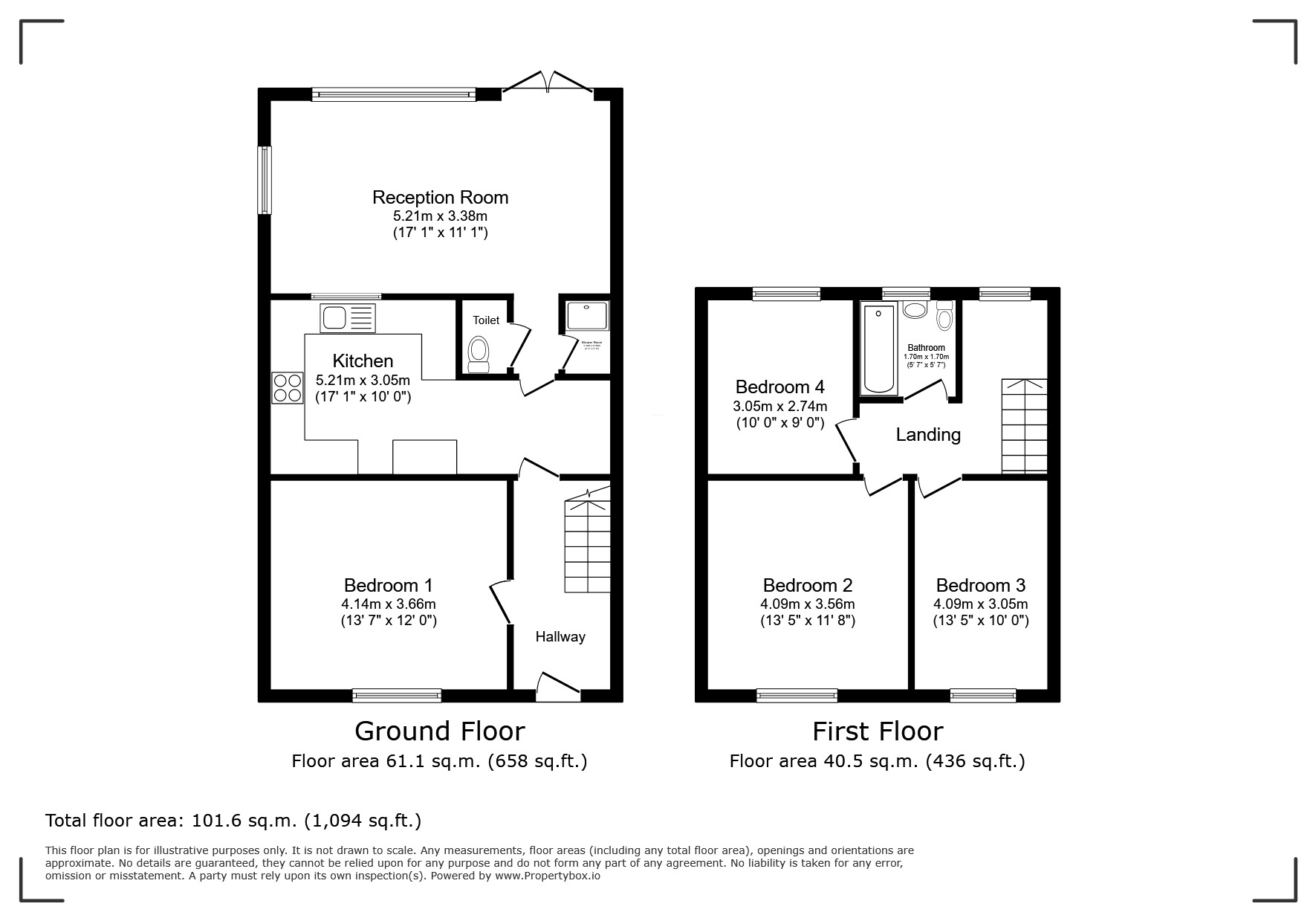 Floorplan of 4 bedroom  House to rent, Perpins Road, London, SE9