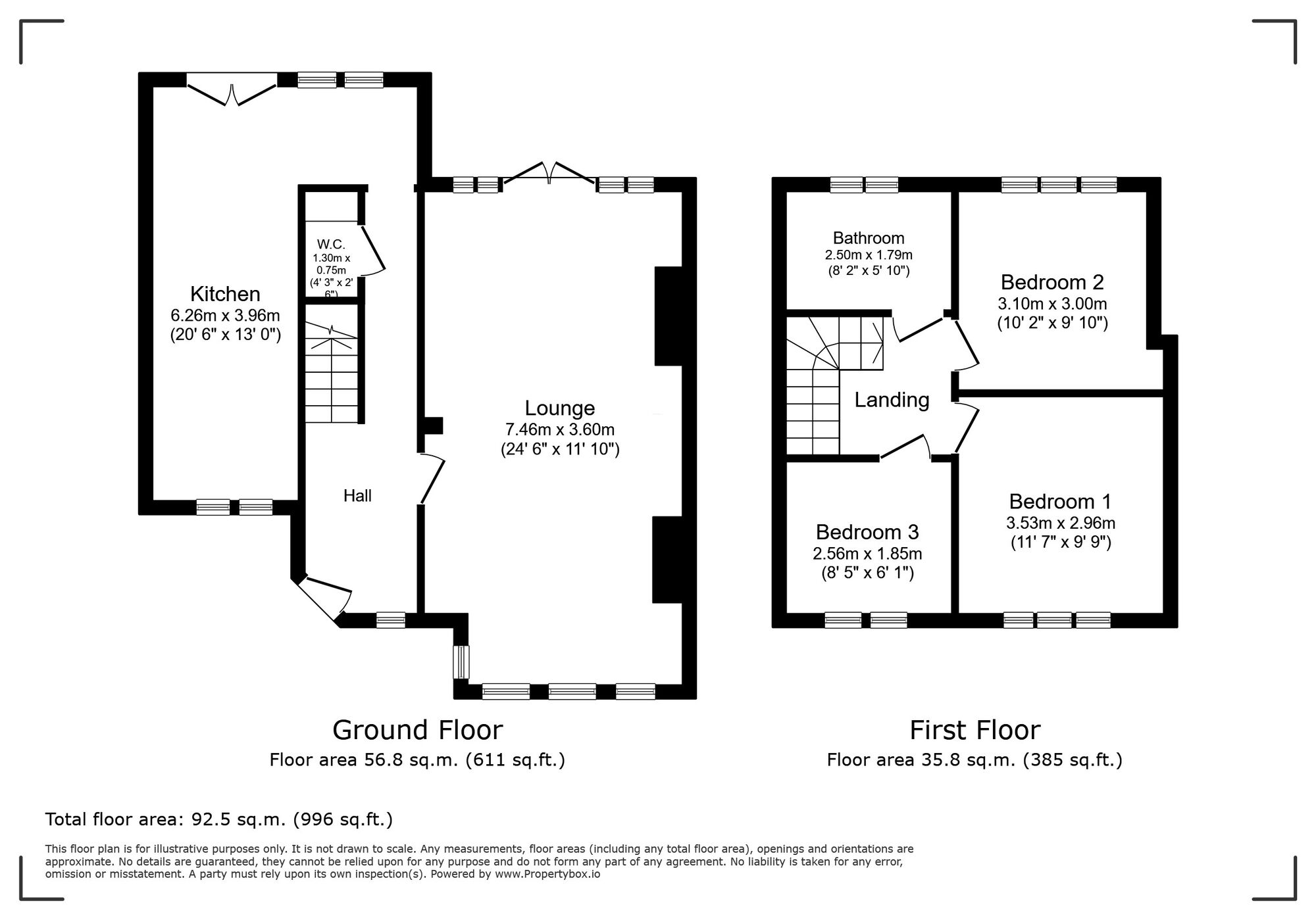 Floorplan of 3 bedroom Semi Detached House for sale, Dunblane Road, London, SE9