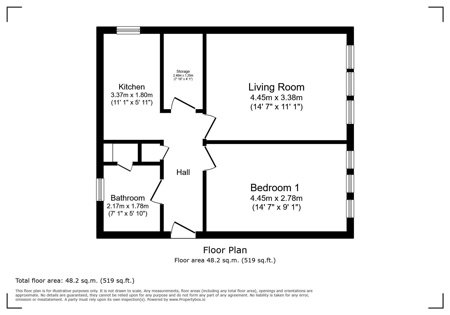Floorplan of 1 bedroom Flat for sale, Horning Close, London, SE9