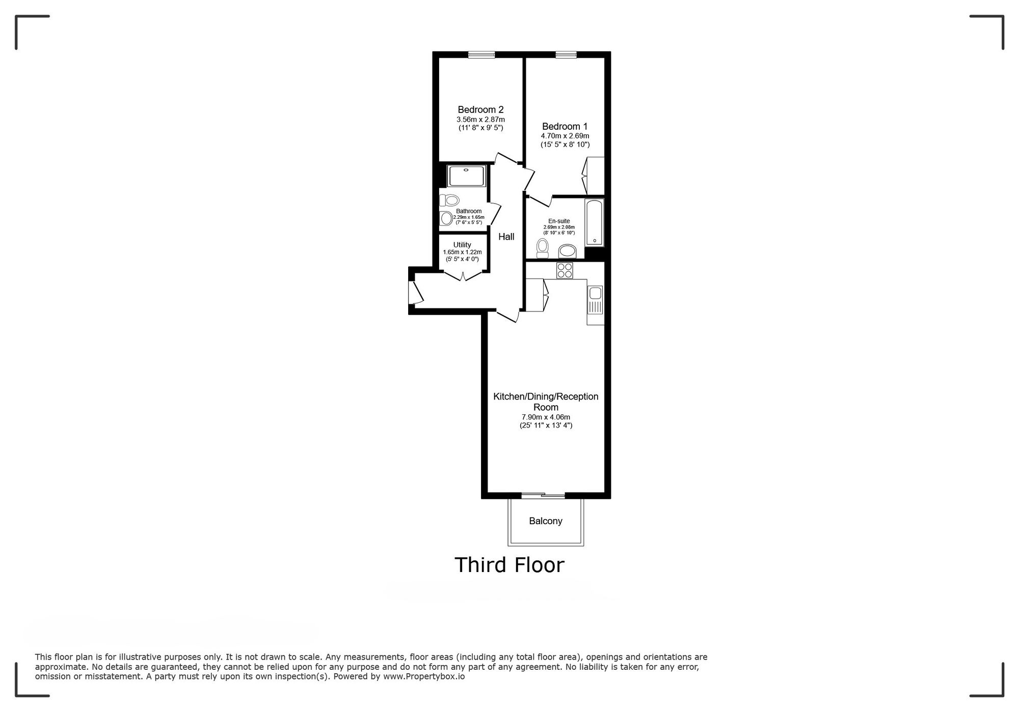 Floorplan of 2 bedroom Flat for sale, Dowding Drive, London, SE9