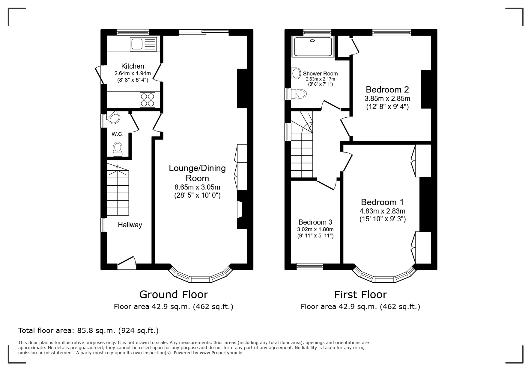 Floorplan of 3 bedroom End Terrace House for sale, Westmount Road, London, SE9